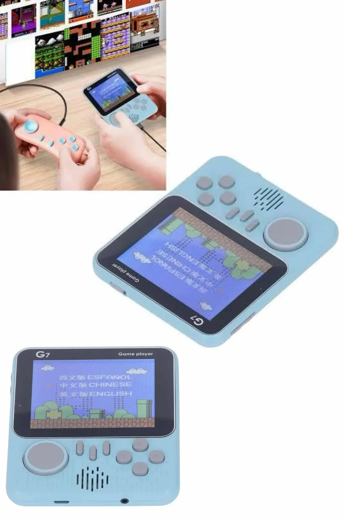Çift Konsol 666 Adet Retro Oyun El Atarisi Taşınabilir 3.5 İnç Ekran - Just Cheap Store Görsel 5