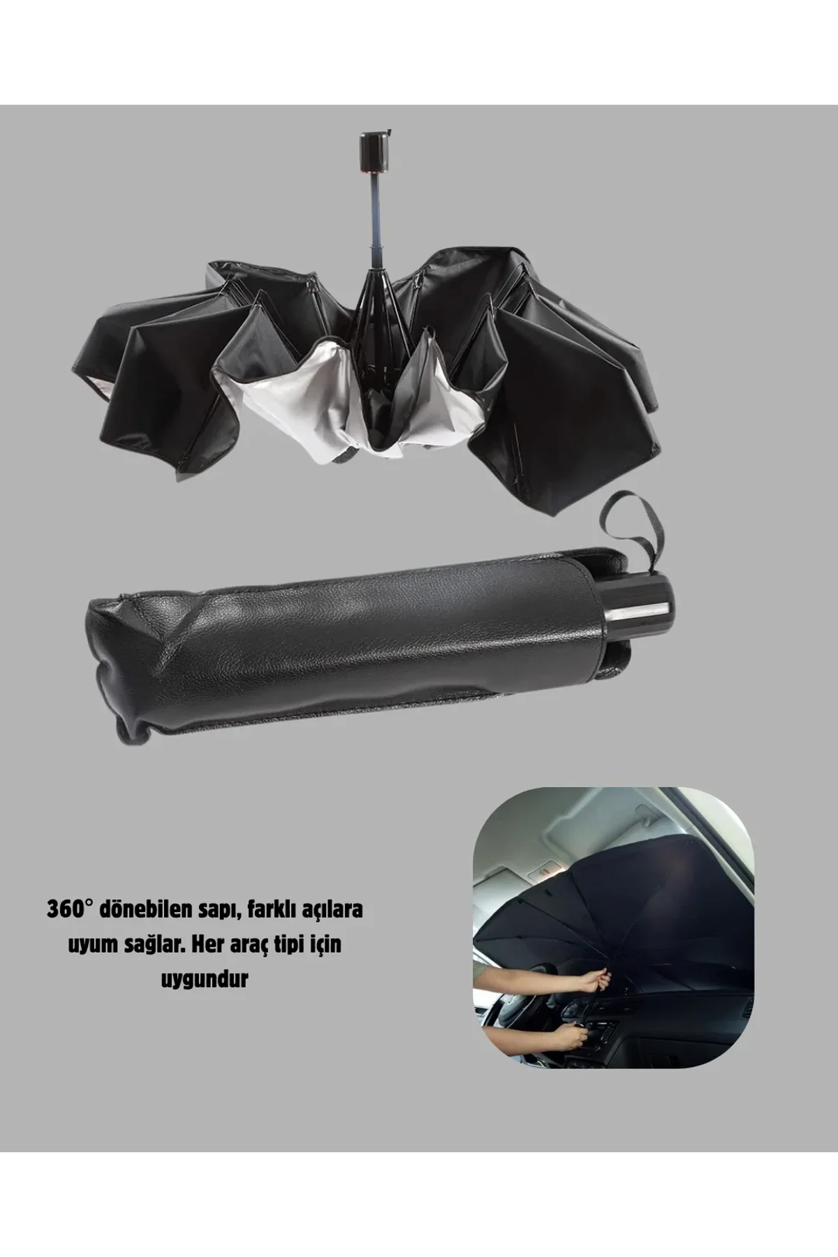 Katlanabilir Ön Cam Güneşliği Şemsiye – Her Araca Uygun Isı Ve Işık Koruması - Just Cheap Store Görsel 5