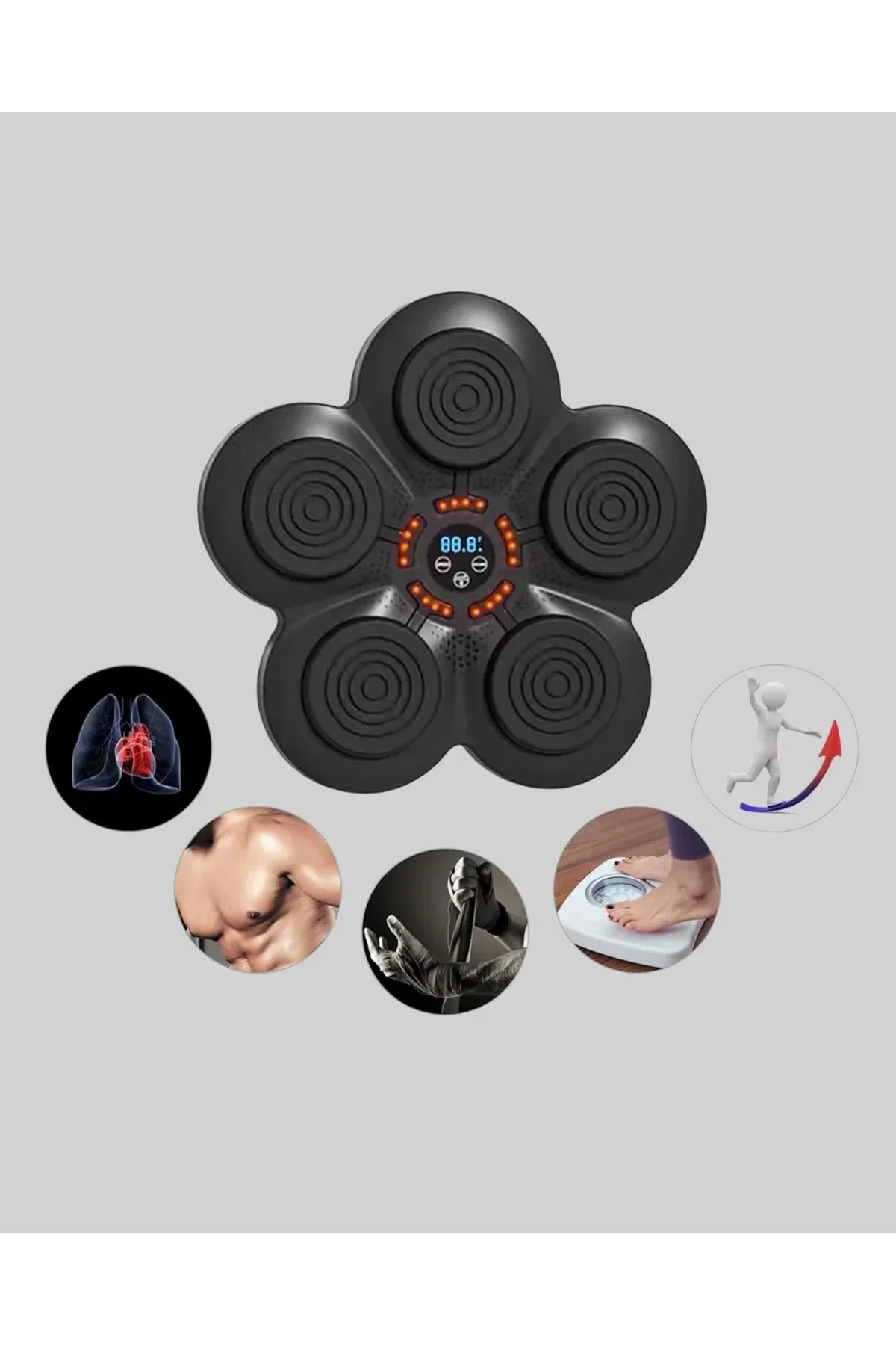 Evde Fitness İçin Akıllı Boks Makinesi Işıklı Vuruş Noktalı Bluetoothlu - Just Cheap Store Görsel 5