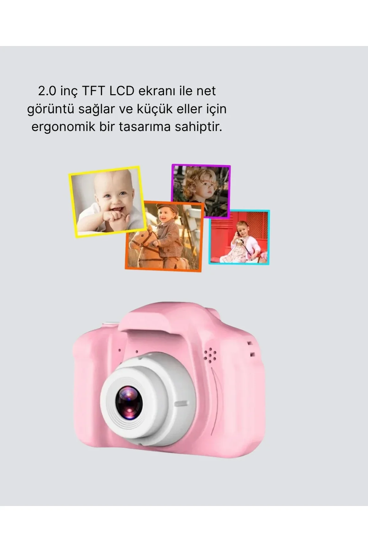 Çocuklar İçin Mini Fotoğraf Makinesi 8mp 1080p Video Ve Darbeye Dayanıklı - Just Cheap Store Görsel 4