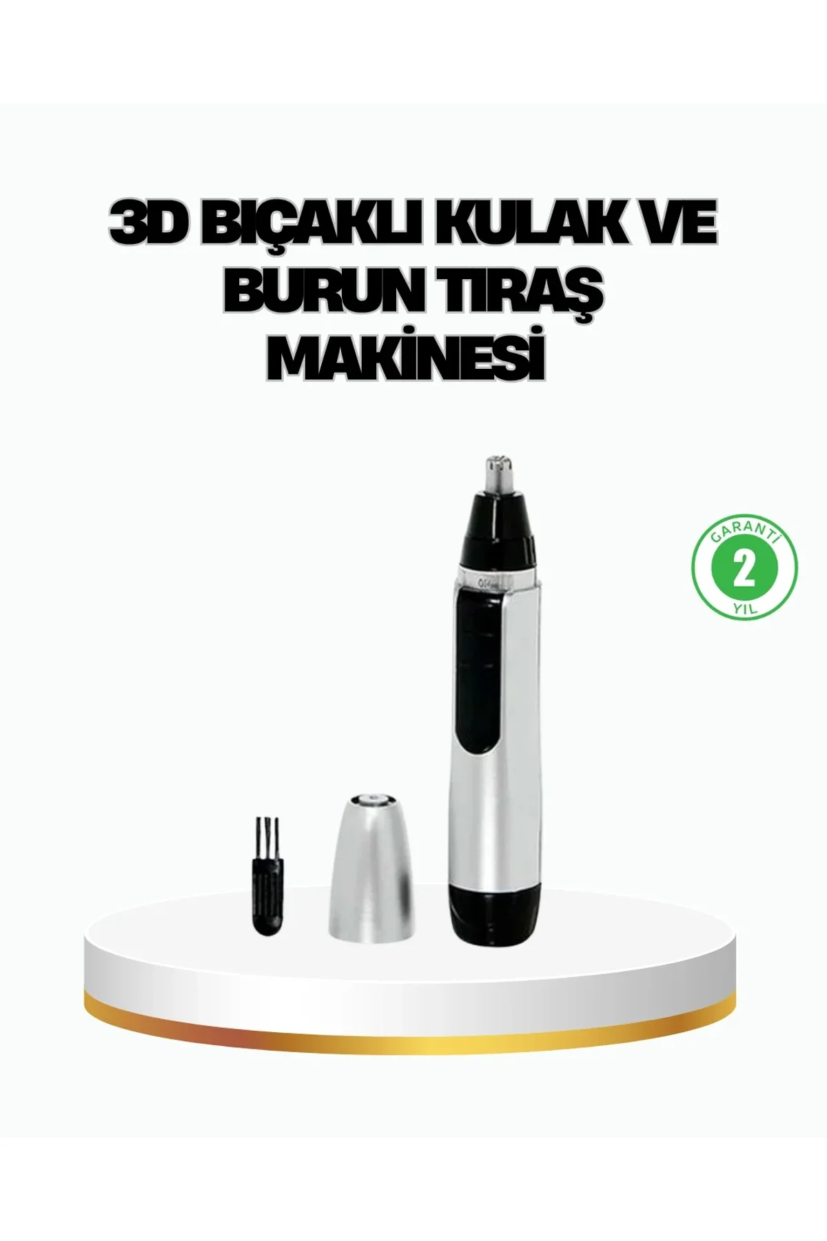 3d Bıçaklı Burun Ve Kulak Tıraş Makinesi Pil İle Çalışan Taşınabilir Model - Just Cheap Store Görsel 2
