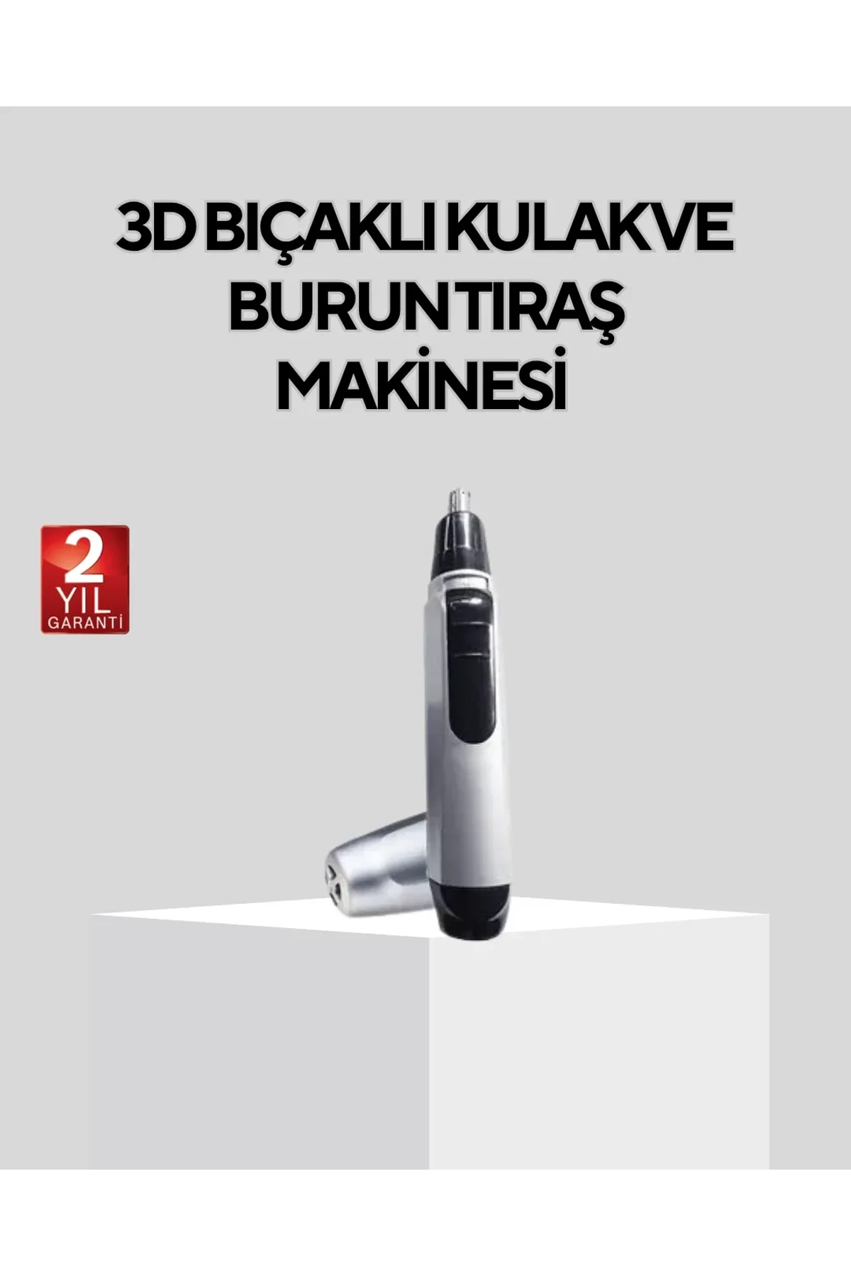 Burun Kulak Ve Kaş Tıraş Makinesi 3d Keskin Bıçaklı Pil İle Çalışan - Just Cheap Store Görsel 2