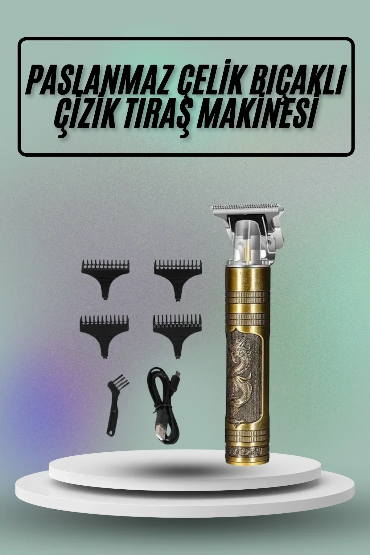 Saç Sakal Vücut Tıraş Makinesi Çizik Atma Makinesi Paslanmaz Çelik - Just Cheap Store Görsel 2