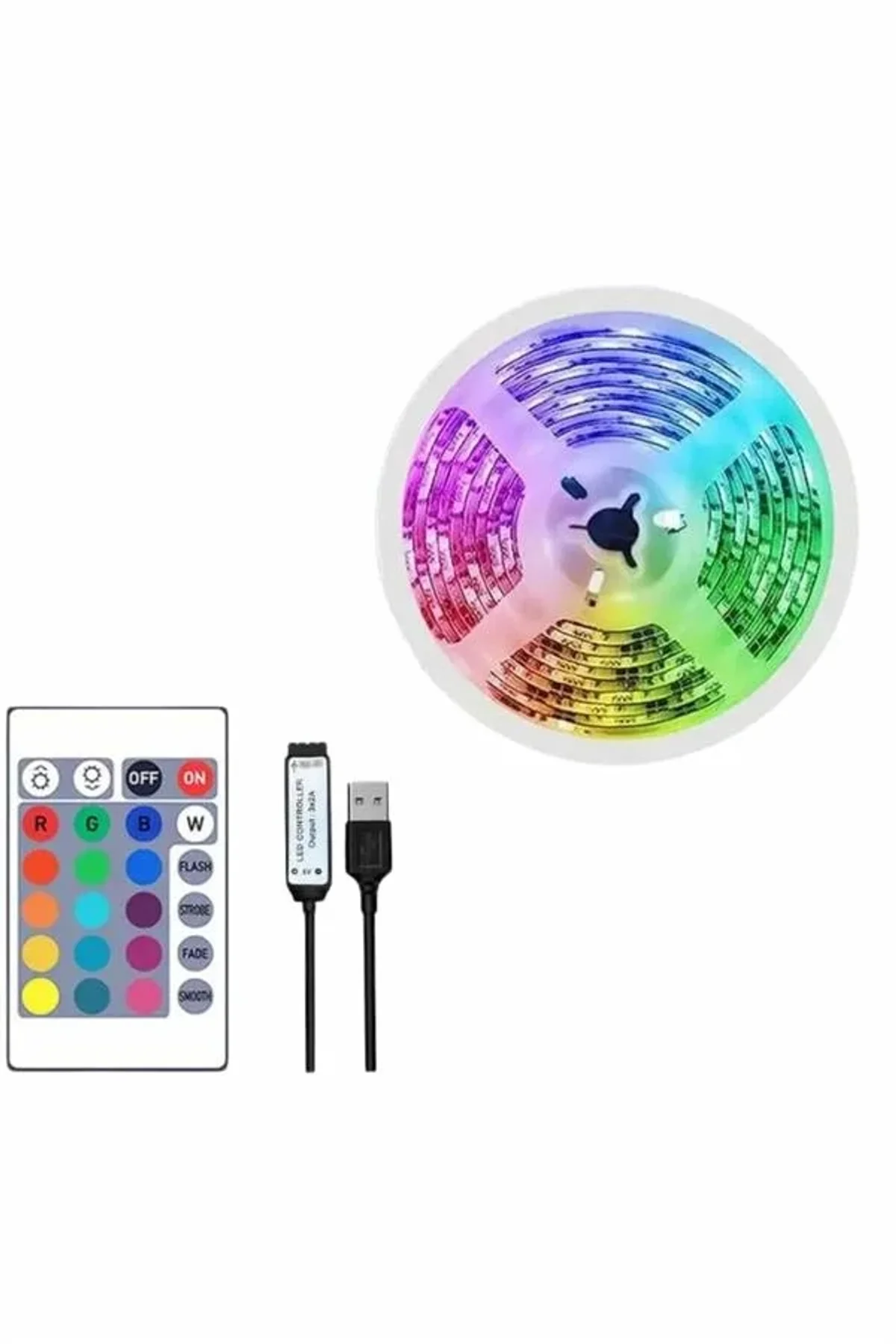 10m Şerit Led İç Mekan Renkli Rgb Şerit Led Kumandalı - Just Cheap Store Görsel 5