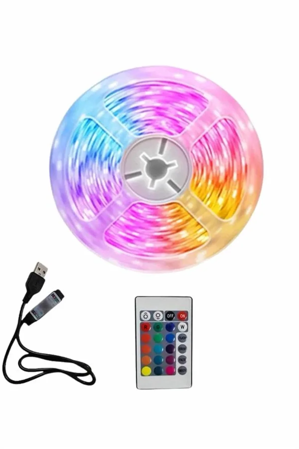 10m Şerit Led İç Mekan Renkli Rgb Şerit Led Kumandalı - Just Cheap Store Görsel 4