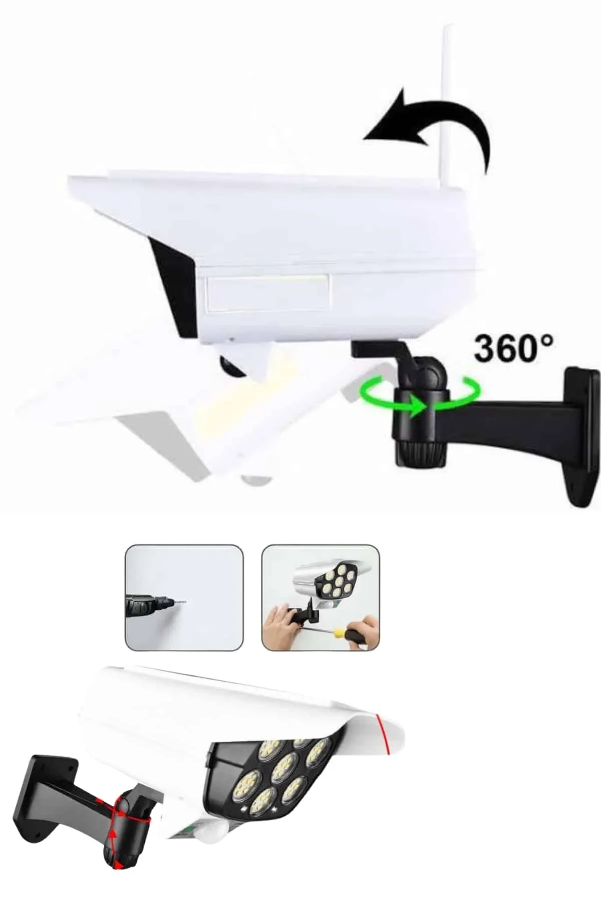 Solar Bahçe Lambası Uzaktan Kumandalı Kamera Görünümlü Hareket Sensörlü - Just Cheap Store Görsel 5