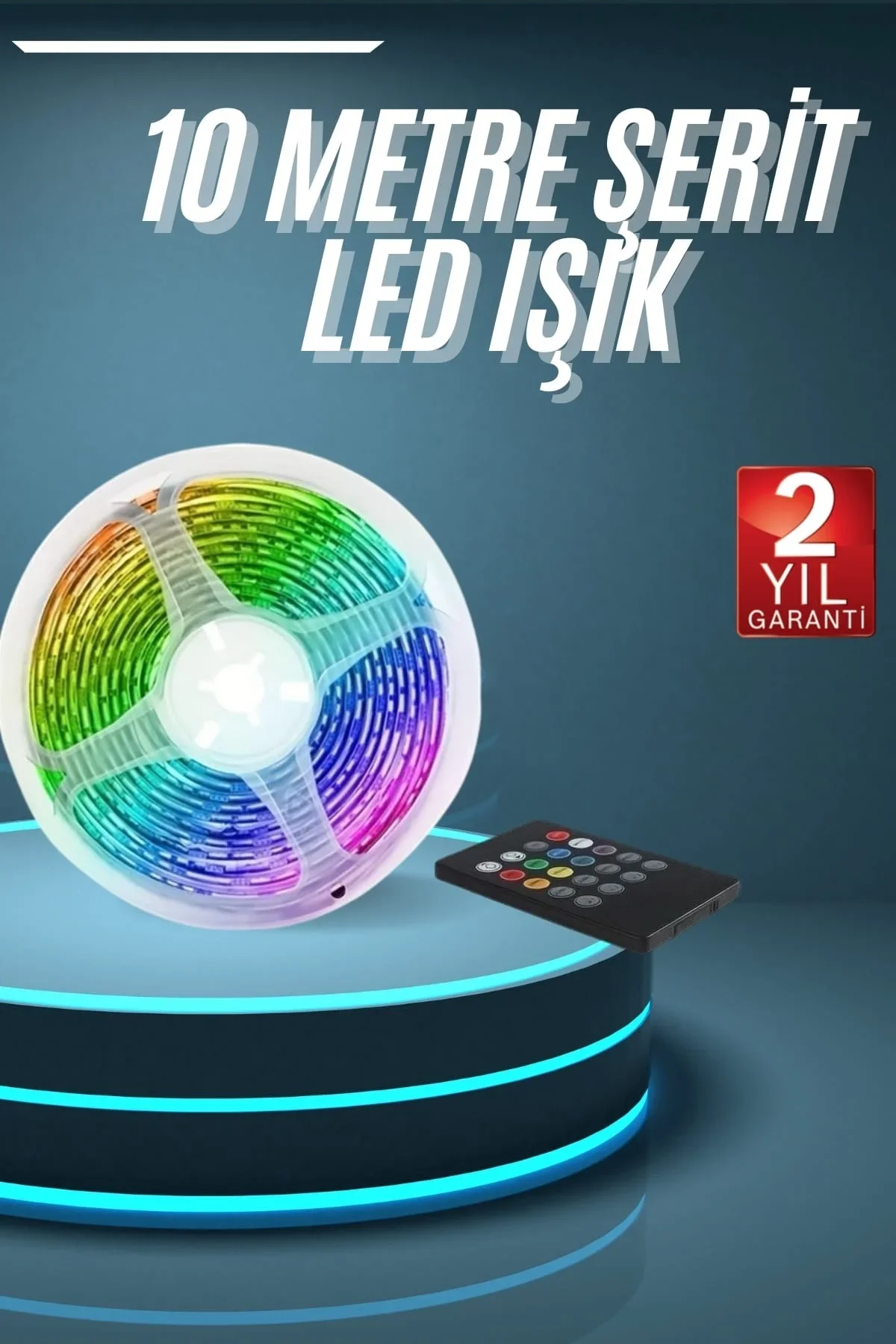 10m Şerit Led İç Mekan Renkli Rgb Şerit Led Kumandalı - Just Cheap Store Görsel 2