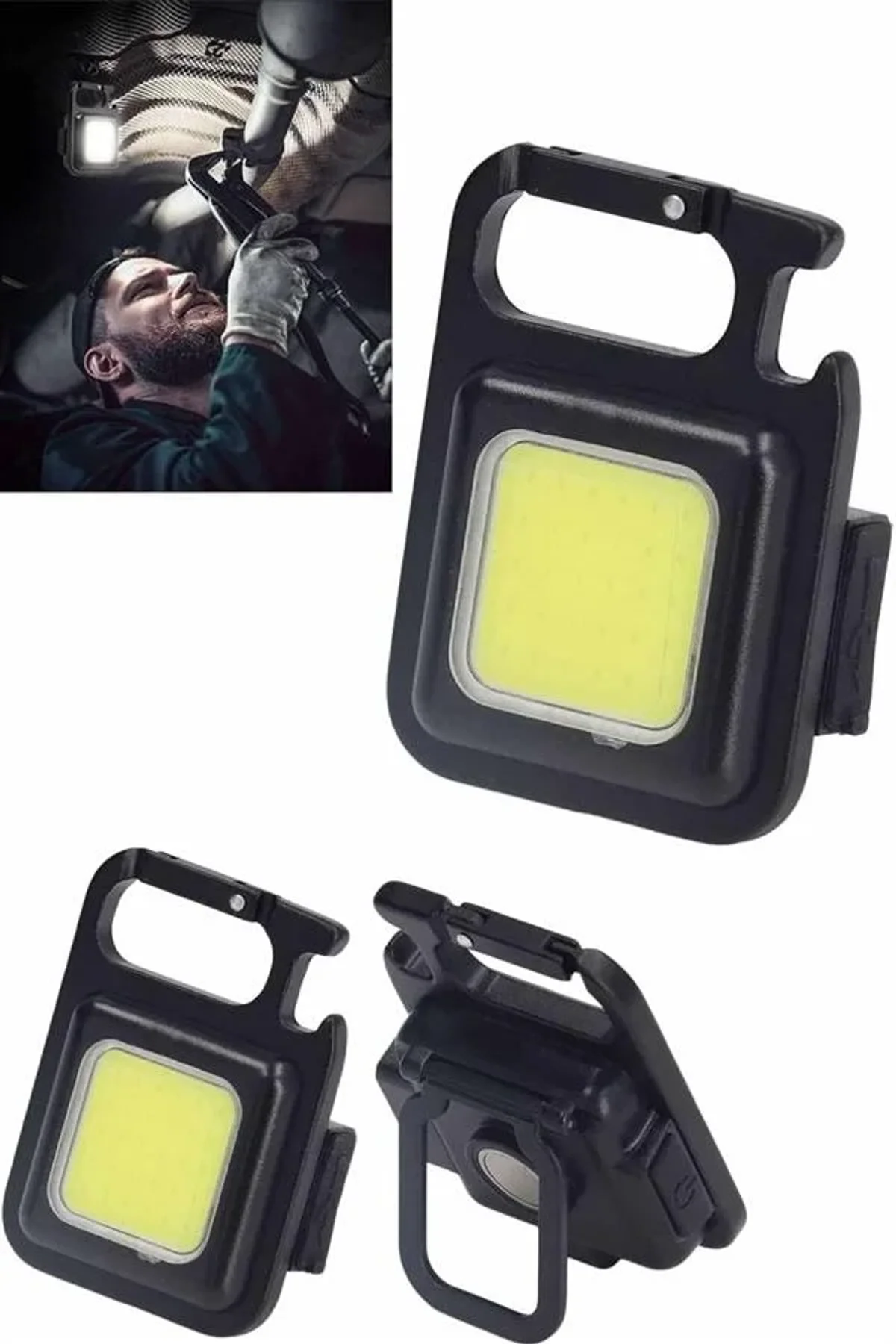 Işıldak Usb Şarjlı Cep El Feneri Taşınabilir Mini Led Işık Çok Fonksiyonlu - Just Cheap Store Görsel 5