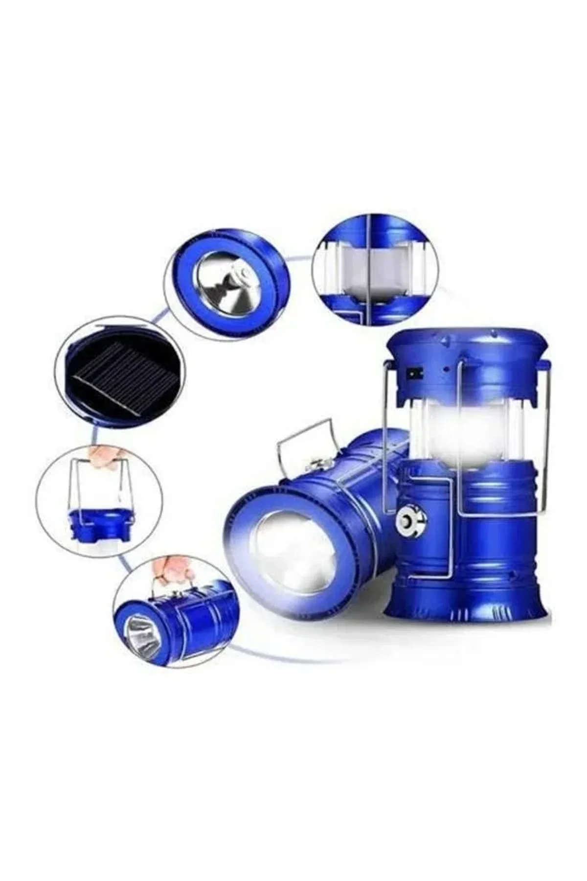 Büyük Boy Güneş Enerjili Kamp Feneri Işıldak Lamba Usb Şarjlı - Just Cheap Store Görsel 5