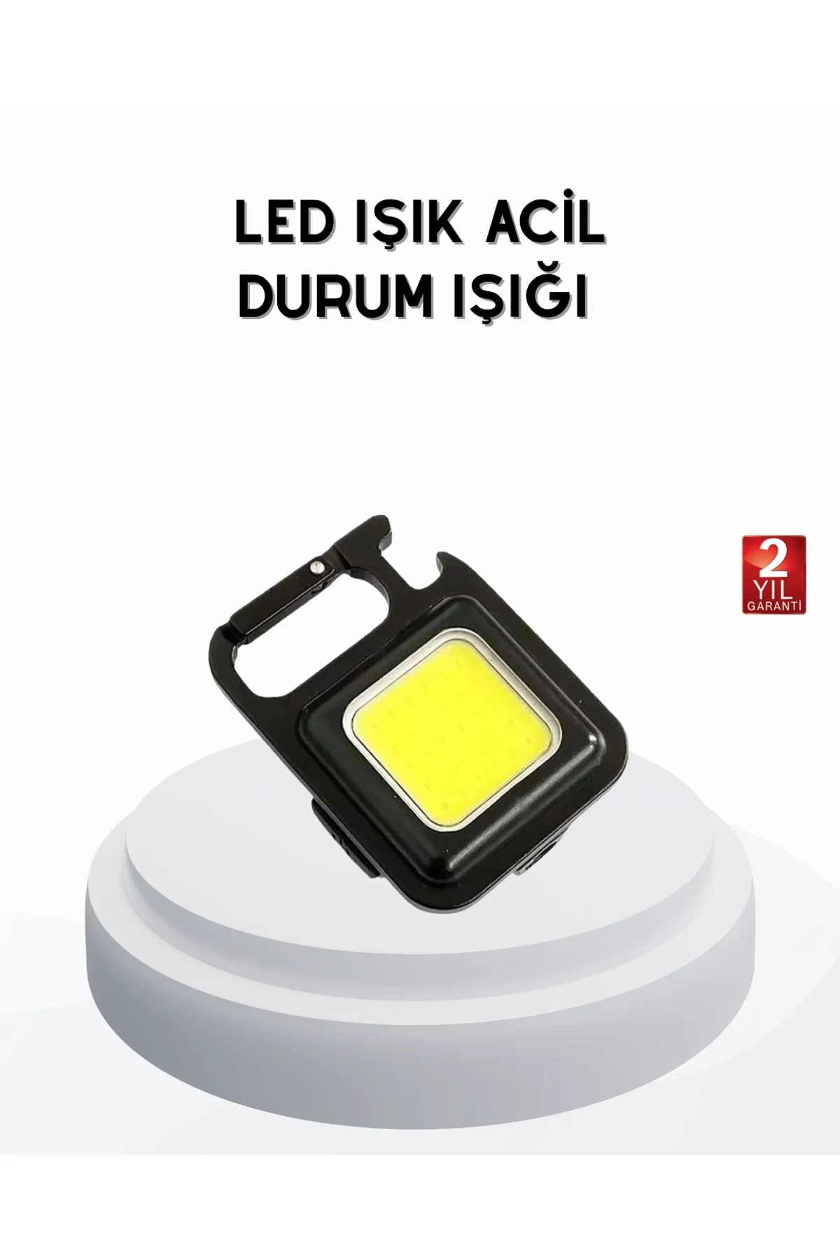 Mini 800 Lümen Led El Feneri – Usb Şarjlı, 3 Kademeli Işık, Şişe Açacaklı Taşınabilir Tasarım