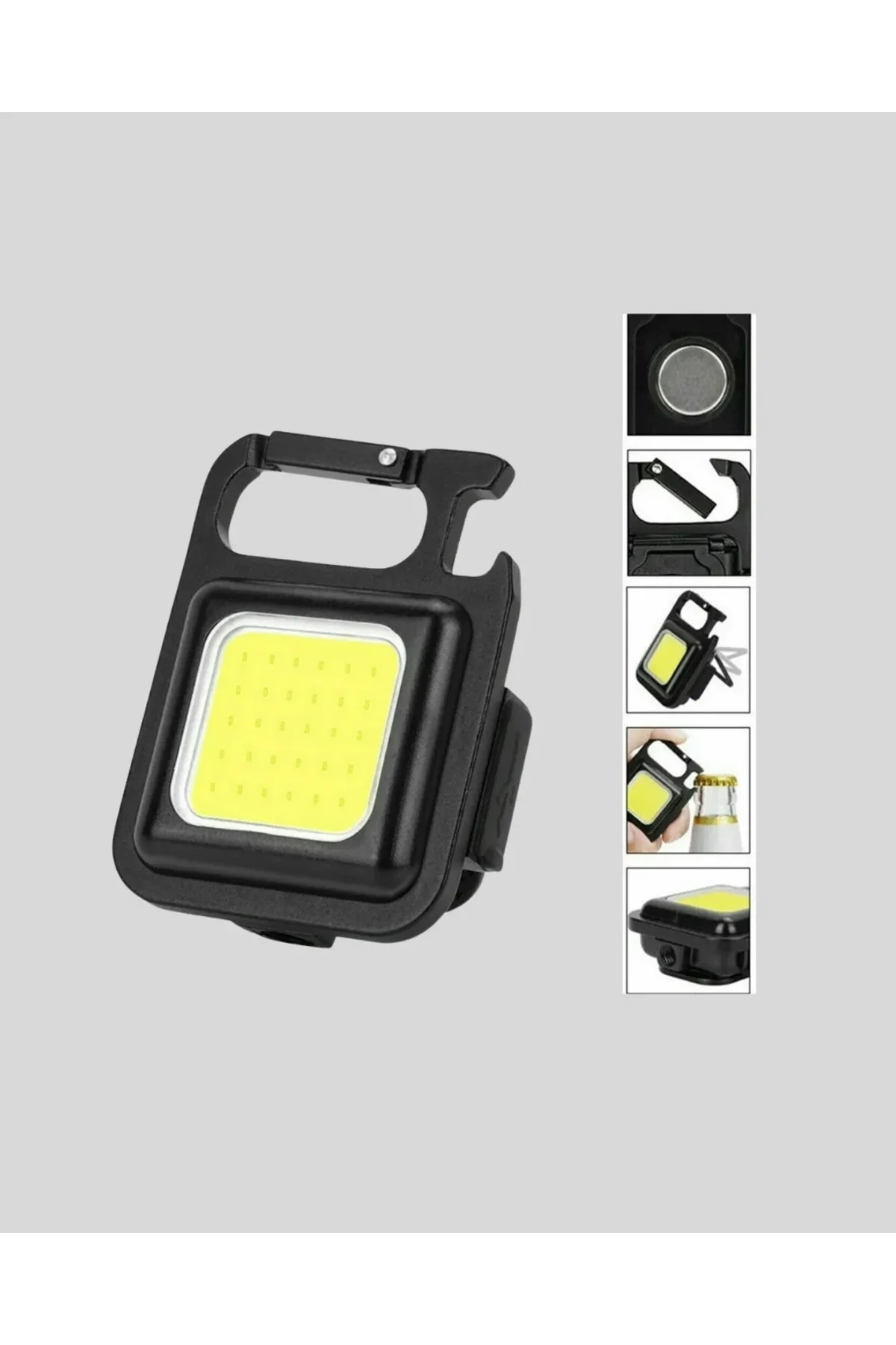 Mini 800 Lümen Led El Feneri – Usb Şarjlı, 3 Kademeli Işık, Şişe Açacaklı Taşınabilir Tasarım - Just Cheap Store Görsel 3