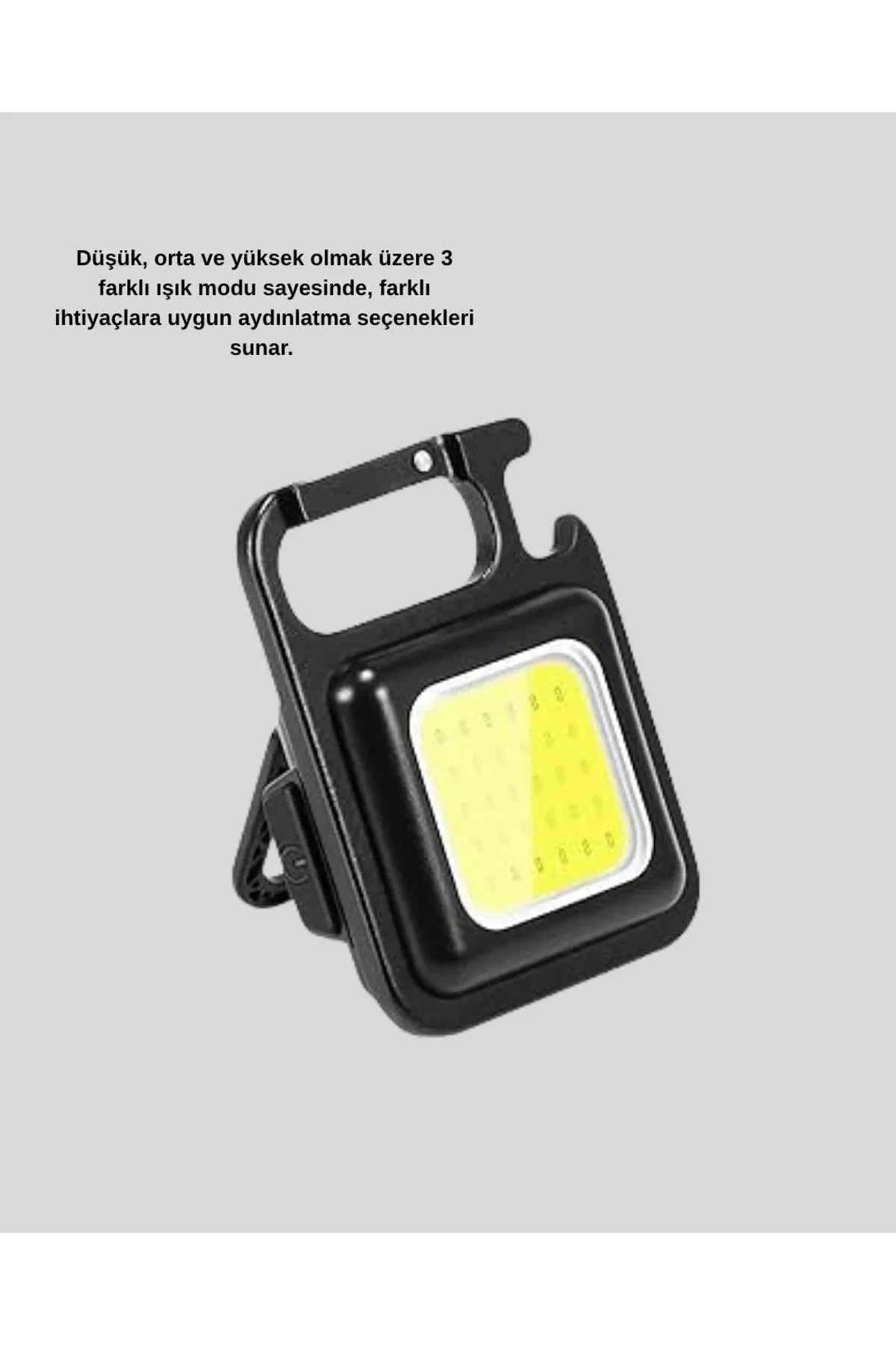 Mini 800 Lümen Led El Feneri – Usb Şarjlı, 3 Kademeli Işık, Şişe Açacaklı Taşınabilir Tasarım - Just Cheap Store Görsel 4