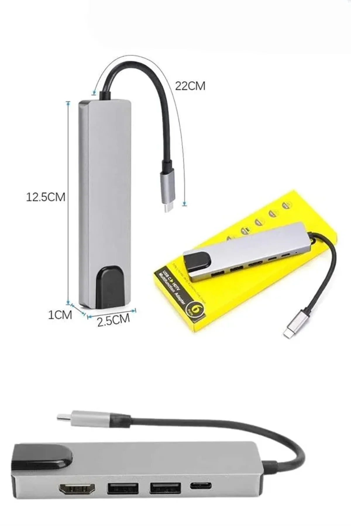 Usb Type-c Hub Dönüştürücü Çevirici Çoklayıcı Macbook Çevirici 8 Portlu - Just Cheap Store Görsel 5