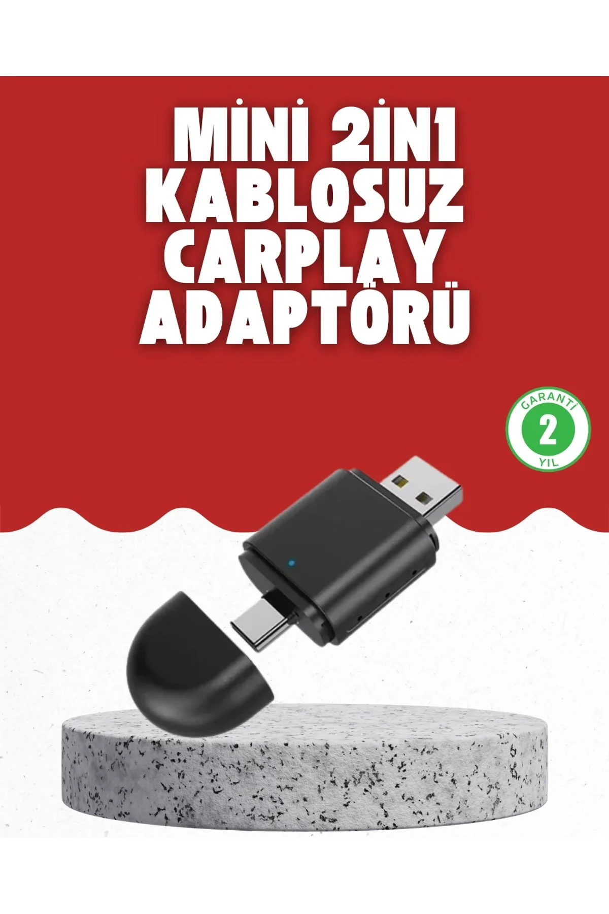 Kablosuz Carplay Dönüştürücü – Akıllı Tak &amp; Çalıştır Araç Adaptörü - Just Cheap Store Görsel 2