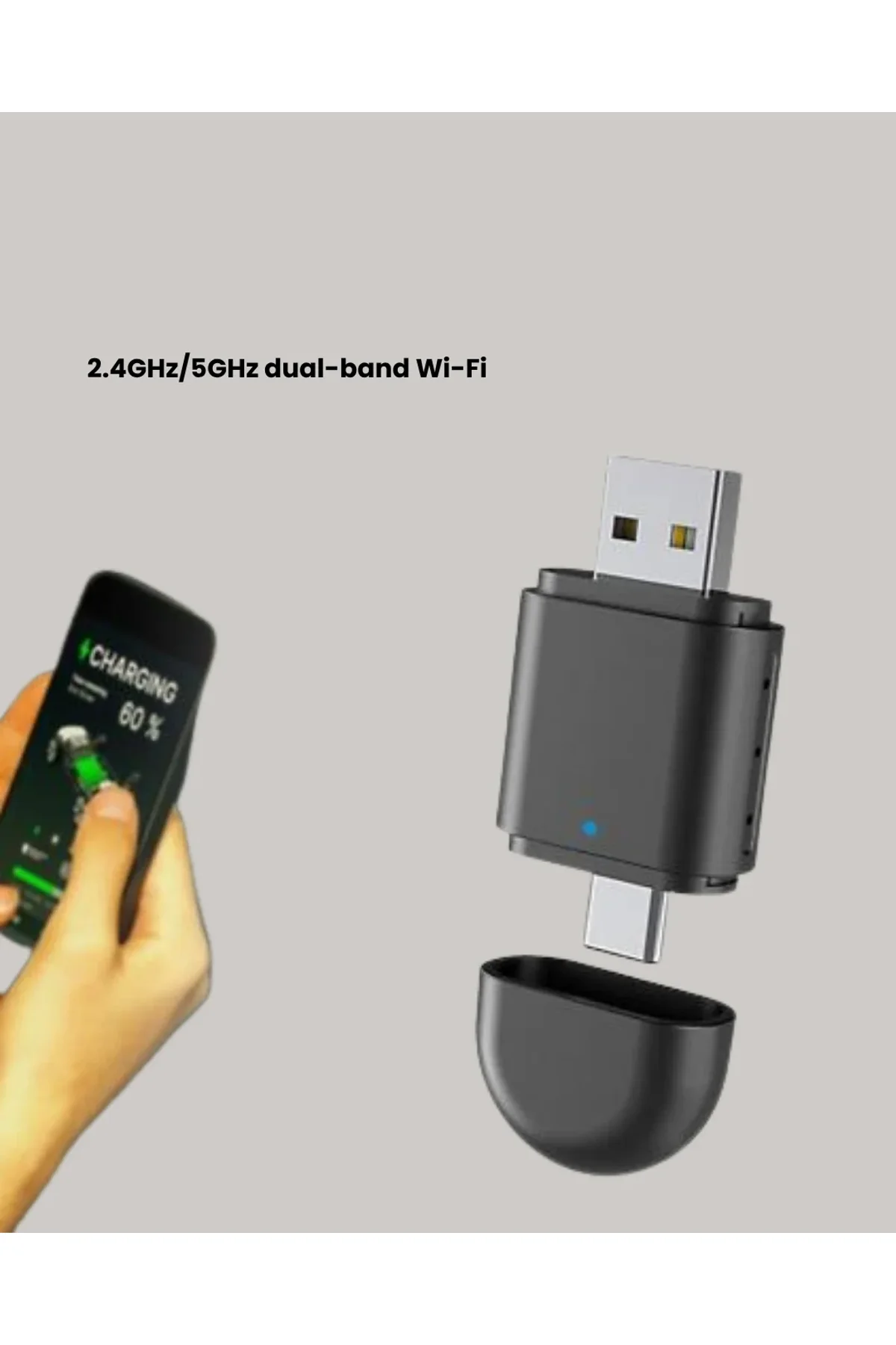 Kablosuz Carplay Ve Android Auto Adaptörü – Usb-a &amp; Type-c Girişli Akıllı Dönüştürücü - Just Cheap Store Görsel 5
