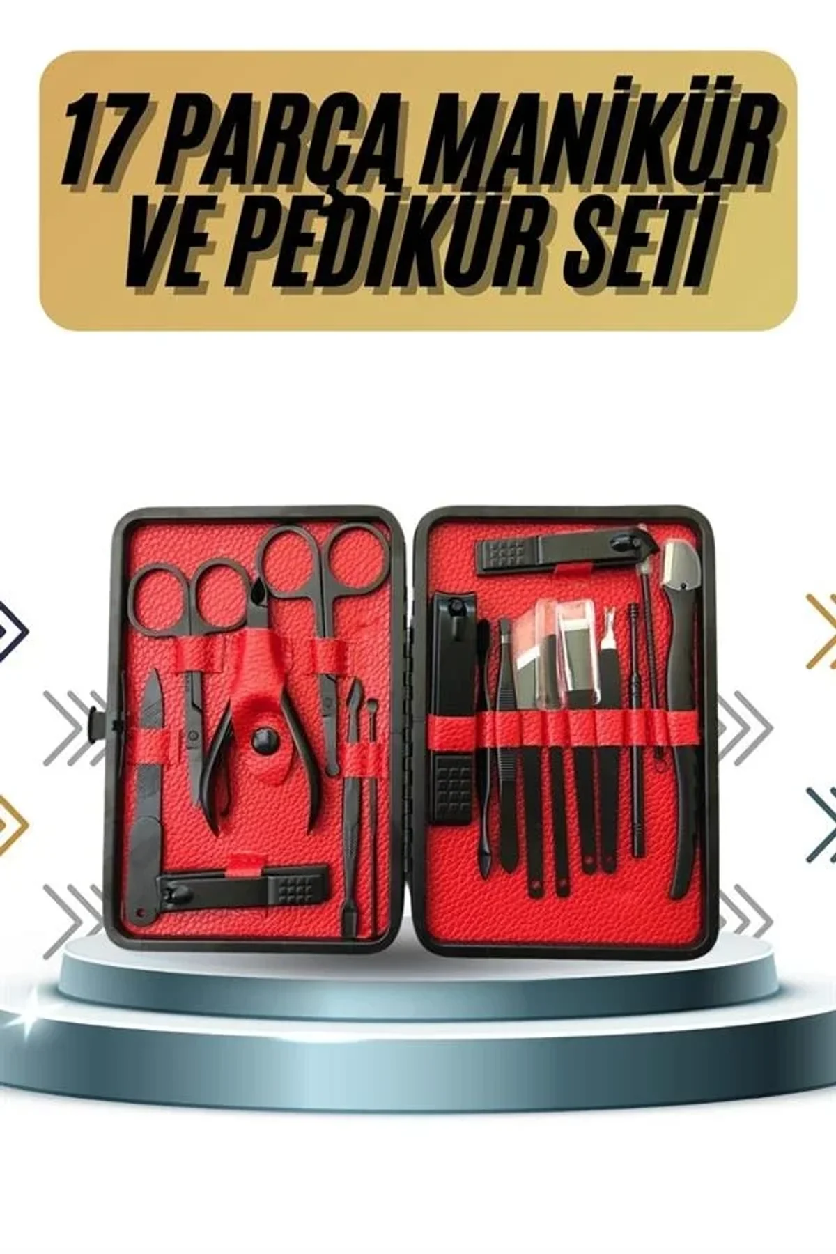 17 Parça Manikür Pedikür Seti El Ayak Bakım Seti Tırnak Makası Törpü - Just Cheap Store Görsel 3