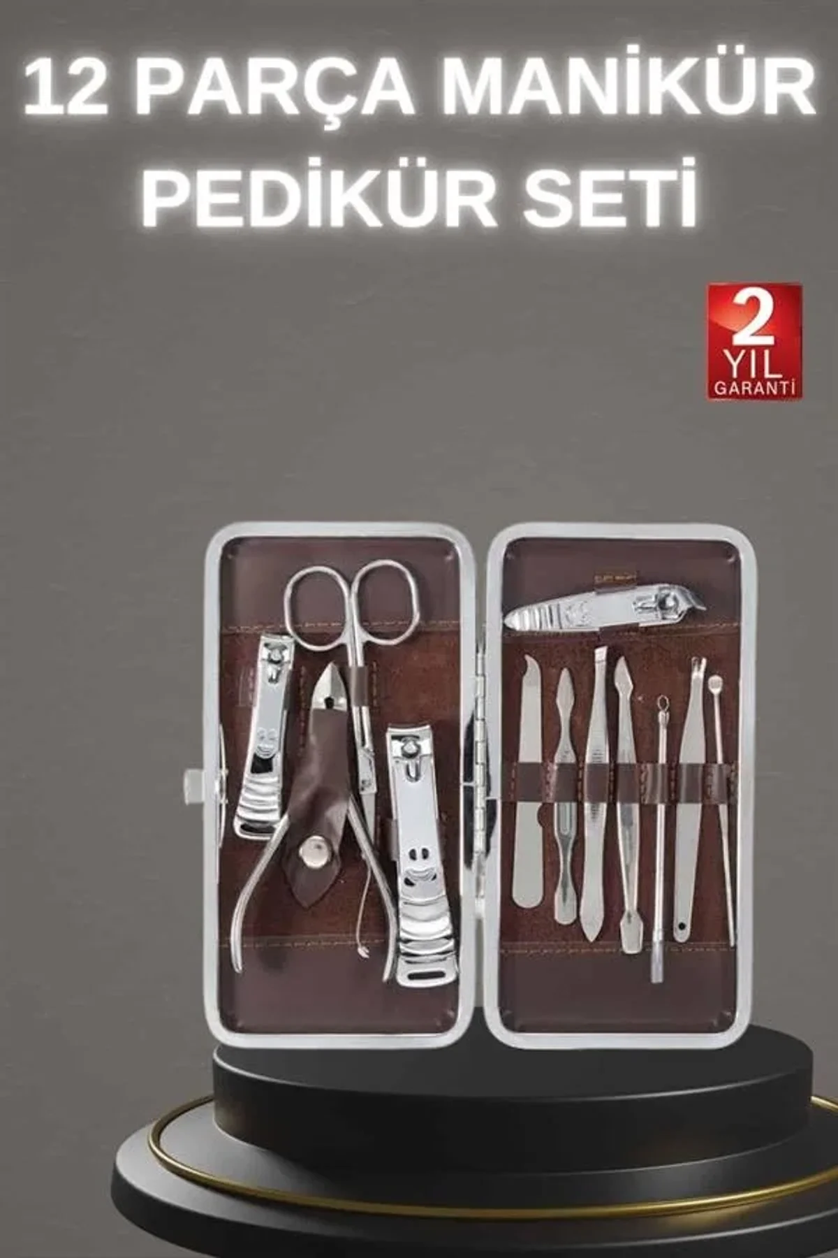 12 Parça Paslanmaz Çelik Kompakt Ve Taşınabilir Manikür Makası Tırnak Makası - Just Cheap Store Görsel 3