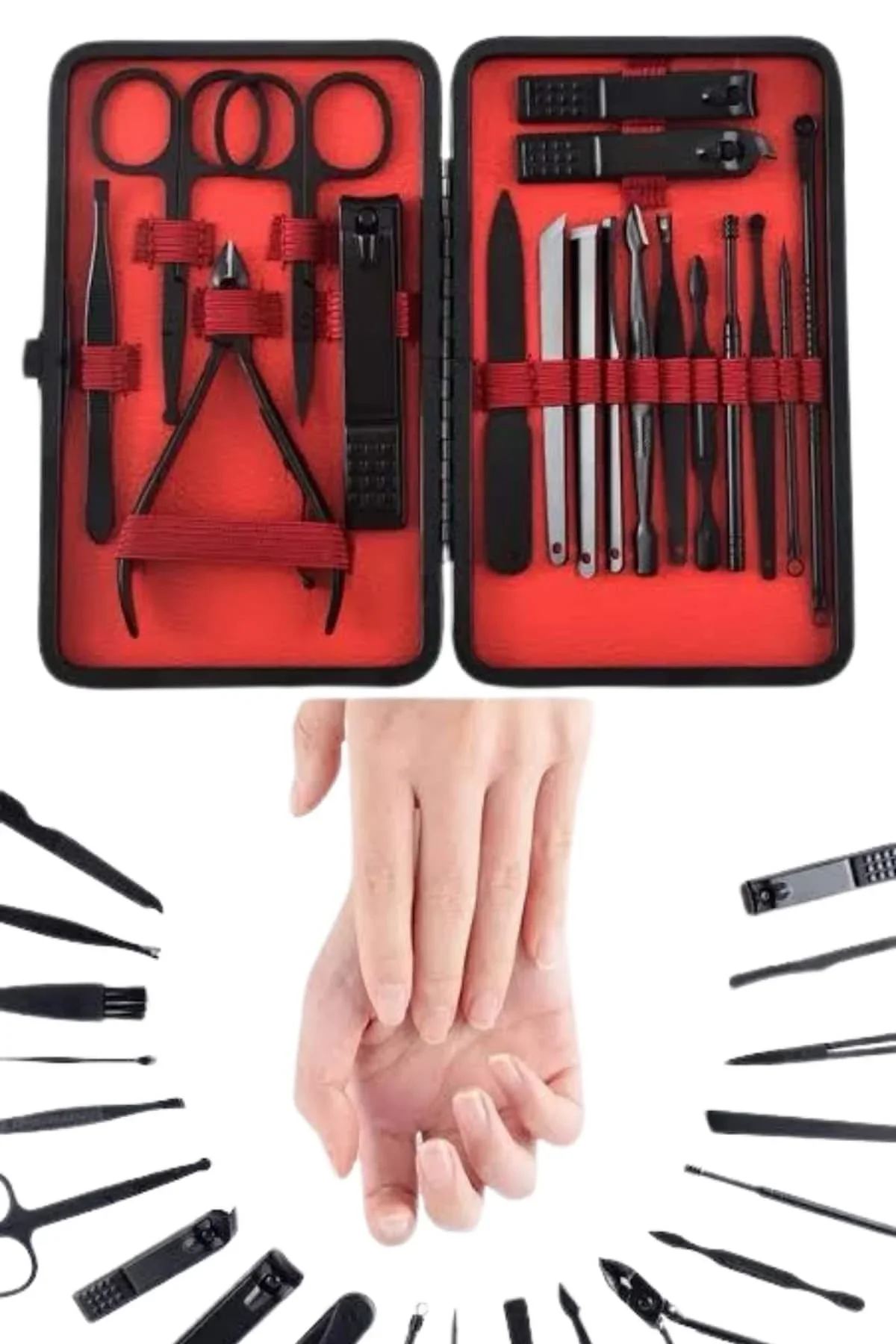 17 Parça Manikür Pedikür Seti El Ayak Bakım Seti Tırnak Makası Törpü - Just Cheap Store Görsel 4