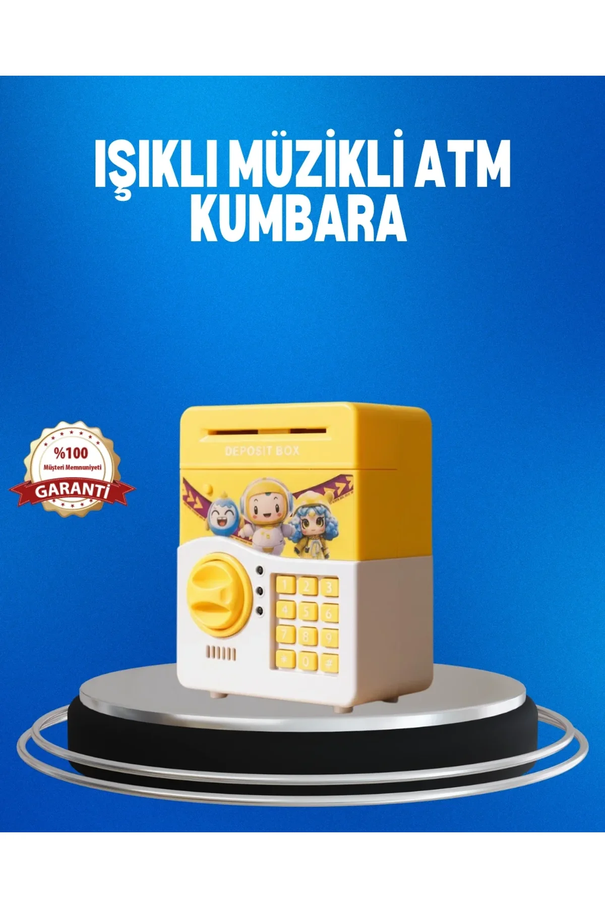 Çocuklar İçin Sarı Elektronik Şifreli Para Biriktirme Kumbarası - Just Cheap Store Görsel 2