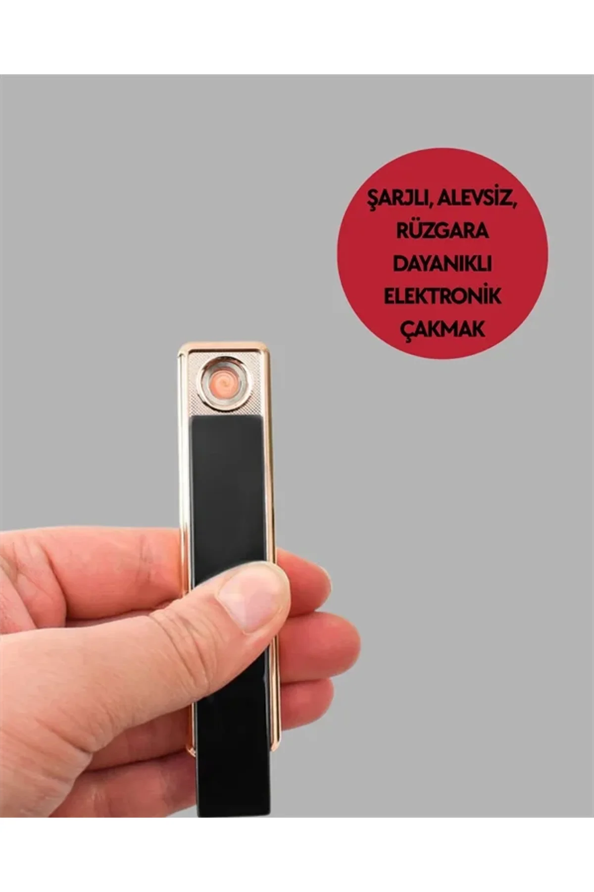 Plazma Ark Teknolojili Elektrikli Çakmak – Dokunmatik, Led Göstergeli, Şarj Edilebilir - Just Cheap Store Görsel 5