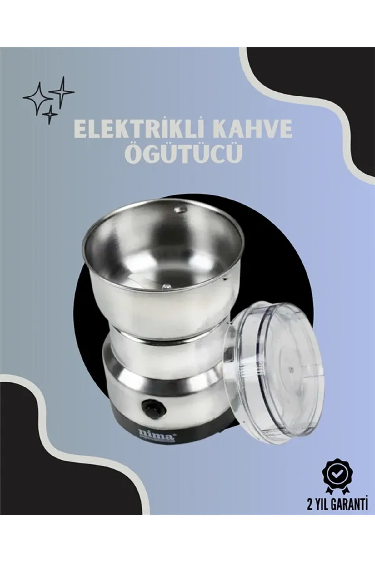 Paslanmaz Çelik Kahve Değirmeni | Düşük Gürültü, Yüksek Devir, Fındık Ve Tahıl İçin Uygun - Just Cheap Store Görsel 2