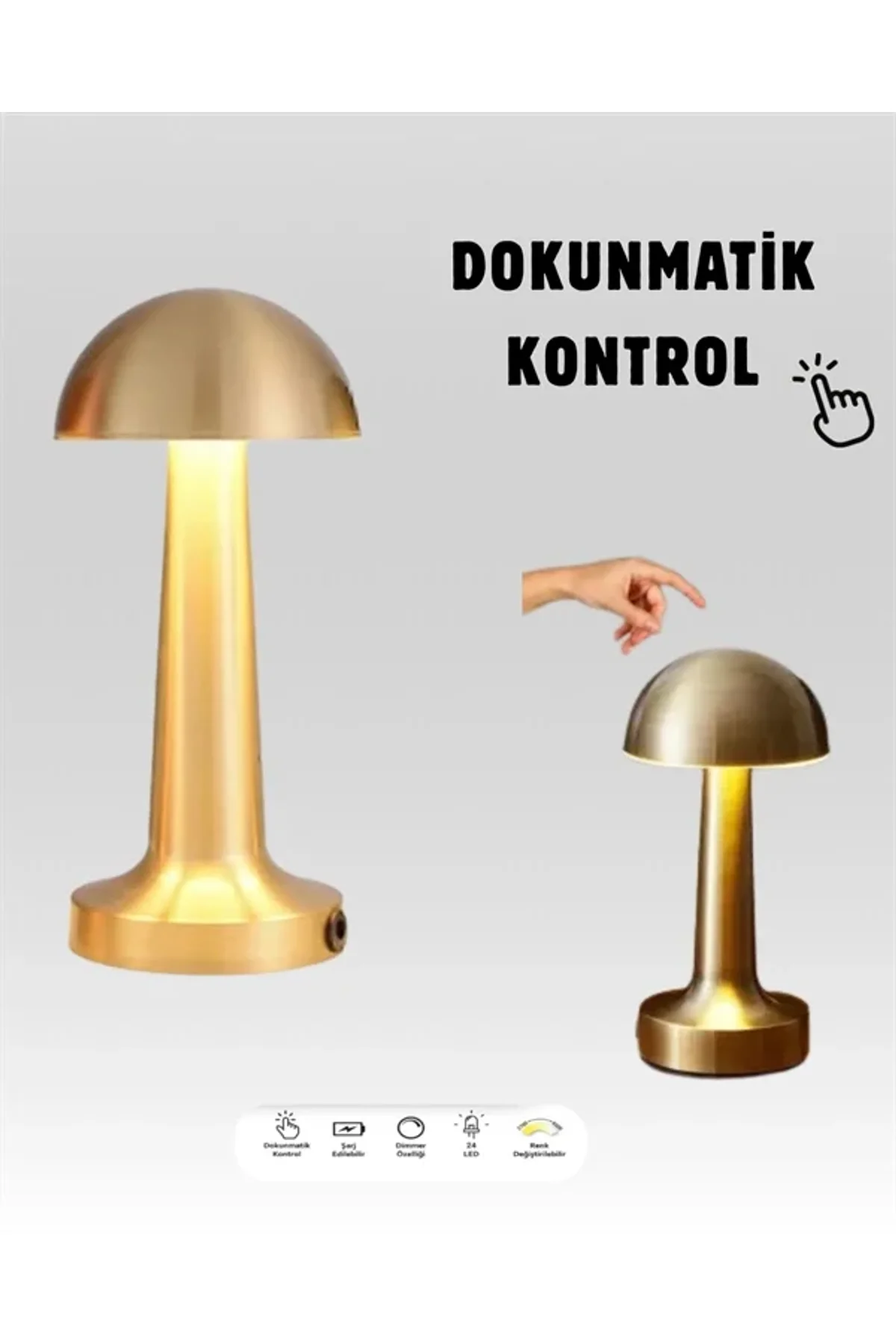 Modern Tasarım Şarjlı Masa Lambası – 1800 Mah Batarya - Just Cheap Store Görsel 5
