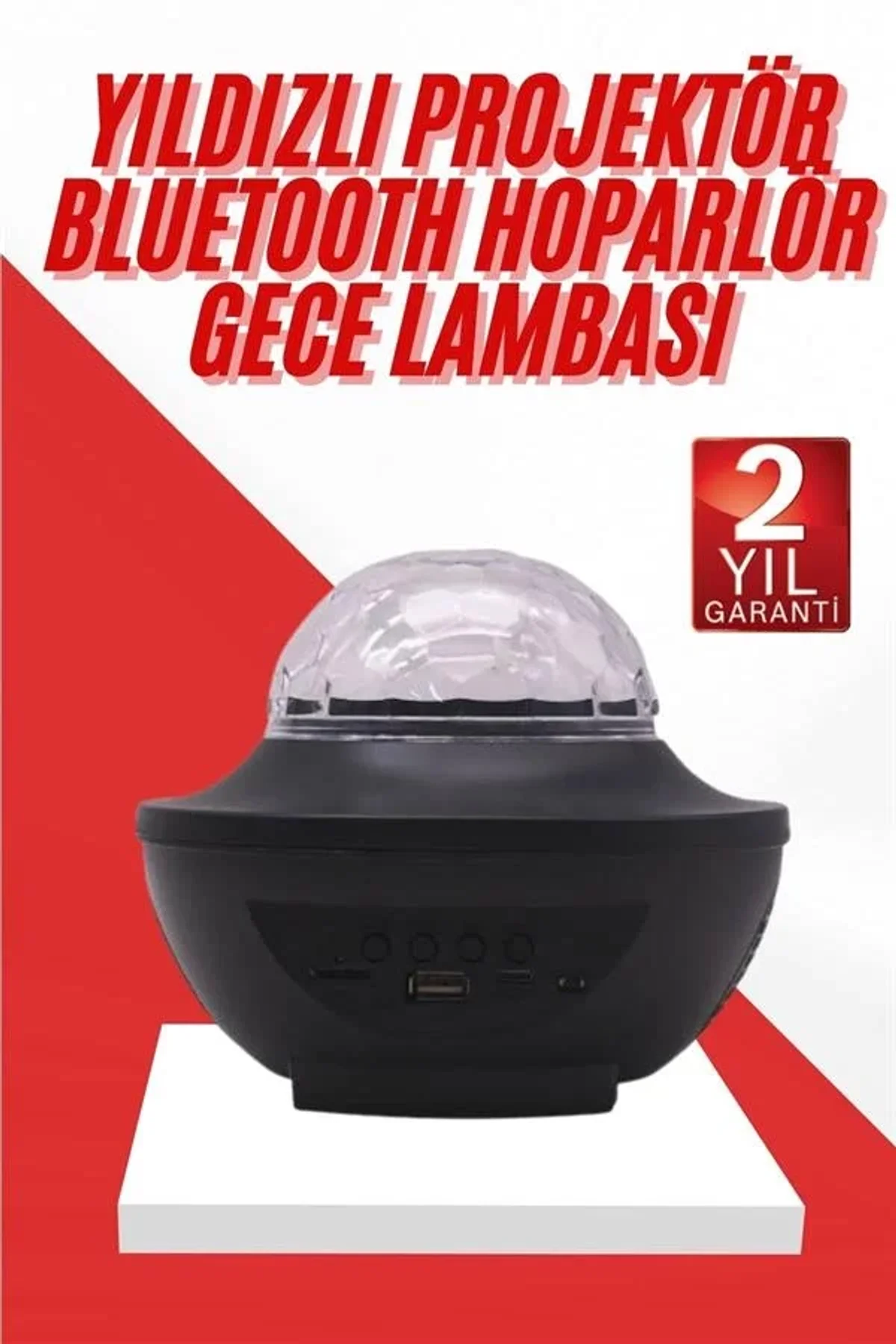 Masa Ve Gece Lambası Renkli Projektör Işıklı Disko Topu Bluetooth Hoparlör - Just Cheap Store Görsel 3