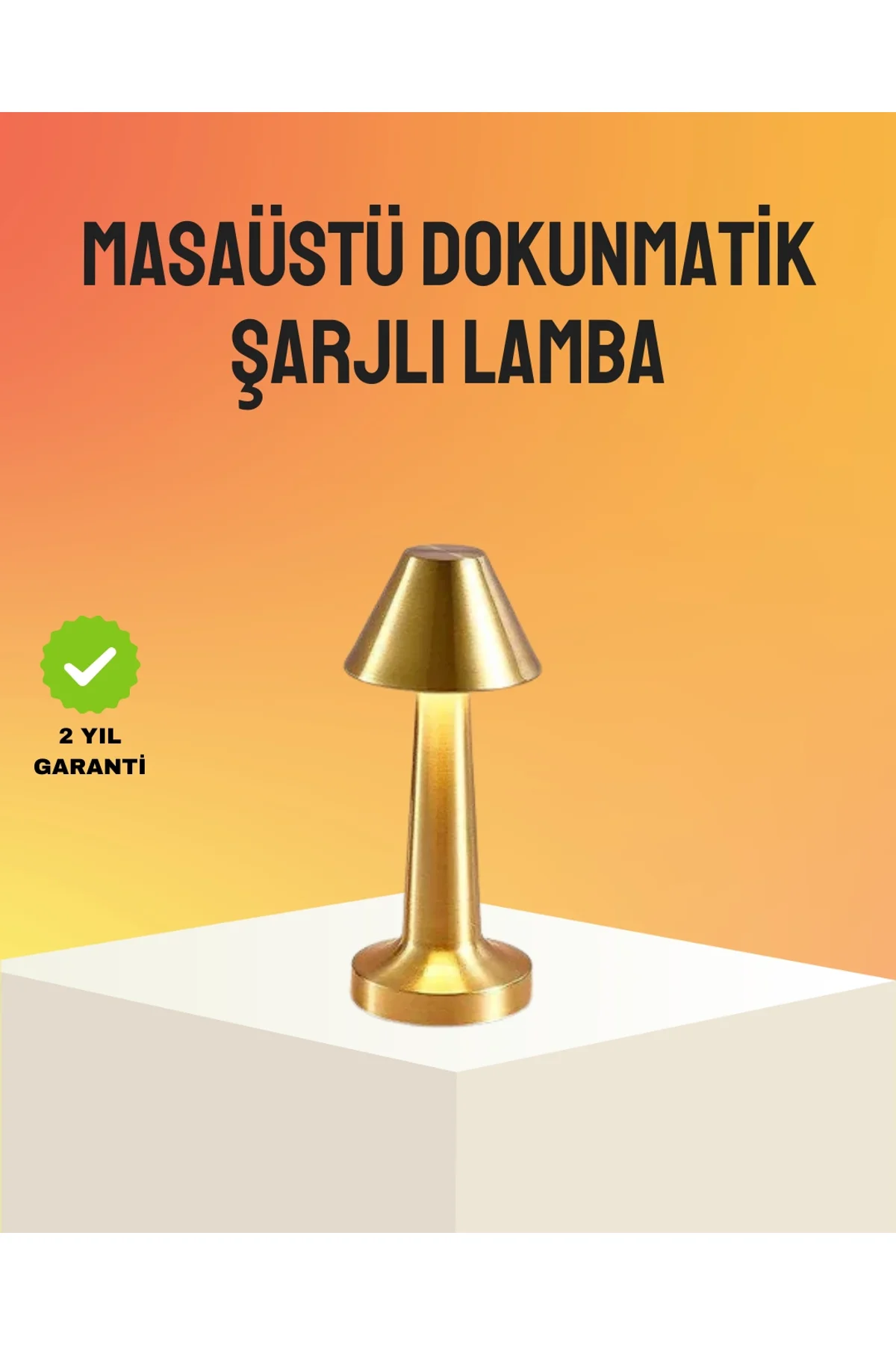 Modern Metal Masa Lambası 3 Işık Renkli Kademesiz Parlaklık Ayarlı