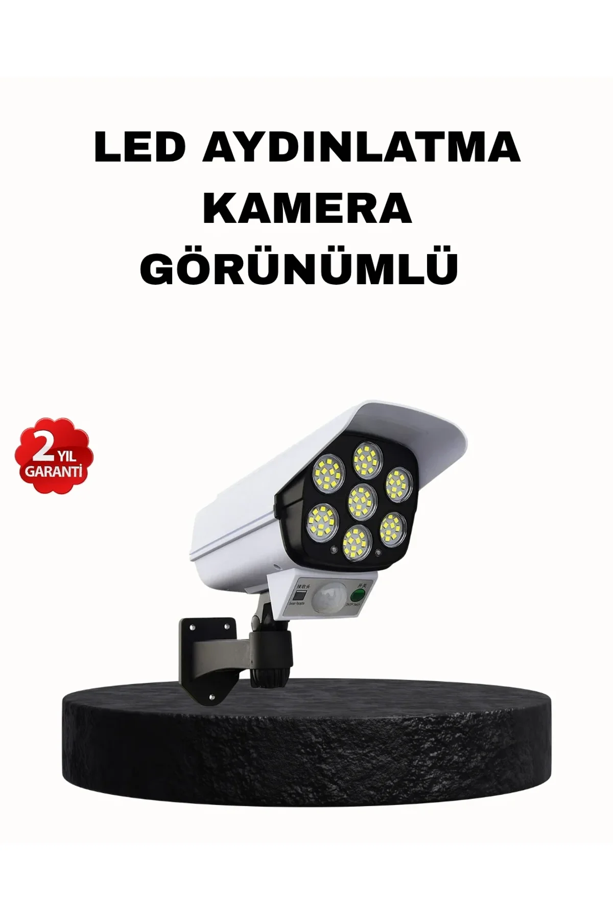 Güneş Enerjili Güvenlik Işığı Dış Mekan 5 Eksen Ayarlı Ve Pır Hareket Sensörlü - Just Cheap Store Görsel 2
