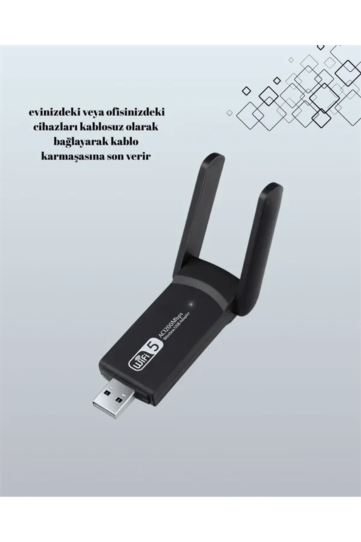 Tak-çalıştır Özellikli Çift Bant Wifi Adaptör – 1200 Mbps - Just Cheap Store Görsel 4