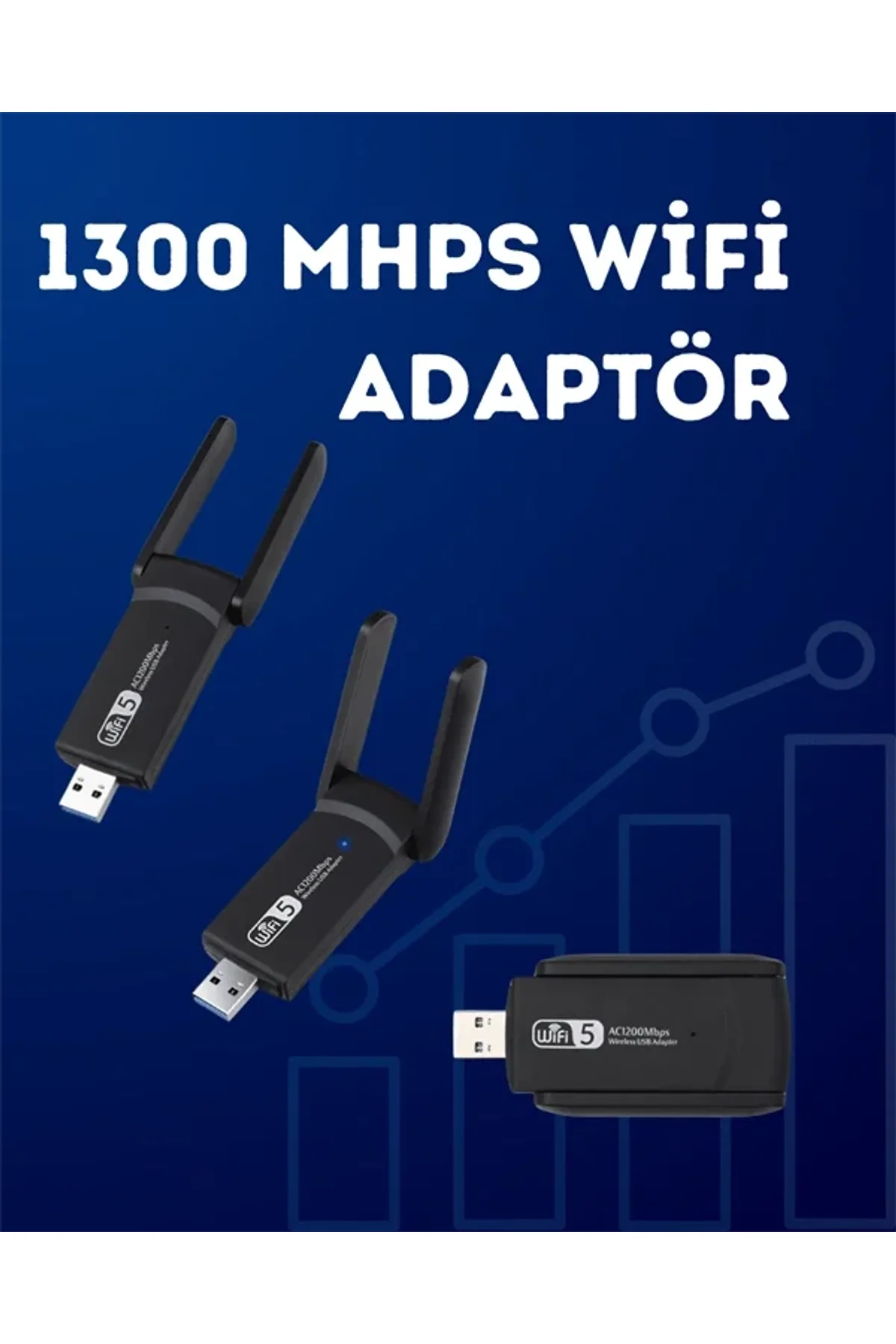 Usb Wifi Adaptör – 1200 Mbps Hız - Just Cheap Store Görsel 3