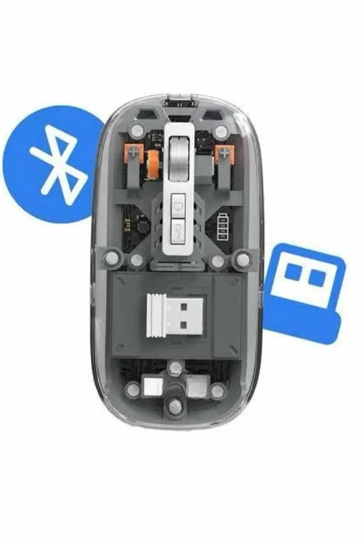 Kablosuz Mouse Fare Şarjlı Bluetooth Wireless Çift Modlu Sessiz - Just Cheap Store Görsel 5