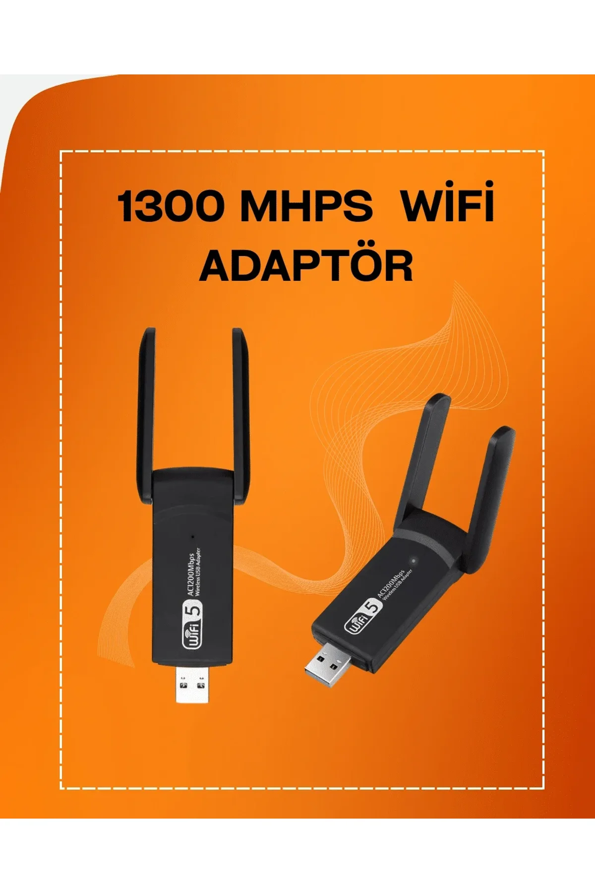 Tak-çalıştır Özellikli Çift Bant Wifi Adaptör – 1200 Mbps - Just Cheap Store Görsel 2