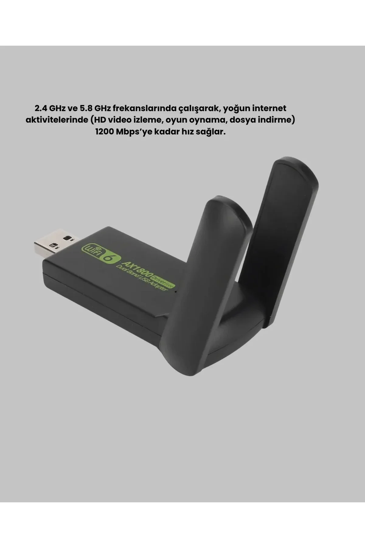 Dual Band Usb Wifi Adaptör – 1200 Mbps Hız - Just Cheap Store Görsel 4
