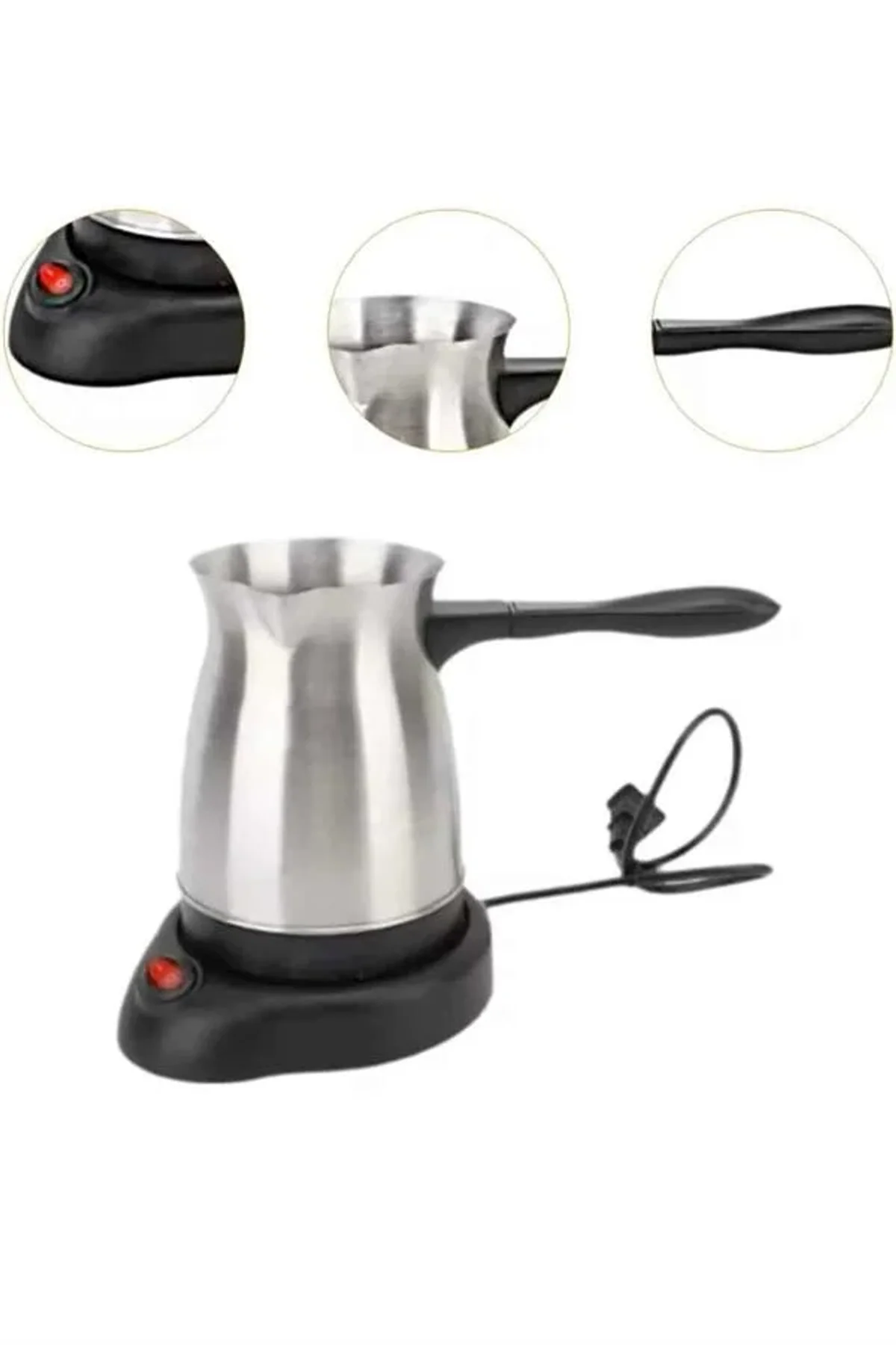 Çelik Kahve Makinesi Cezve 800 Watt Paslanmaz Çelik Türk Kahvesi Makinesi - Just Cheap Store Görsel 5