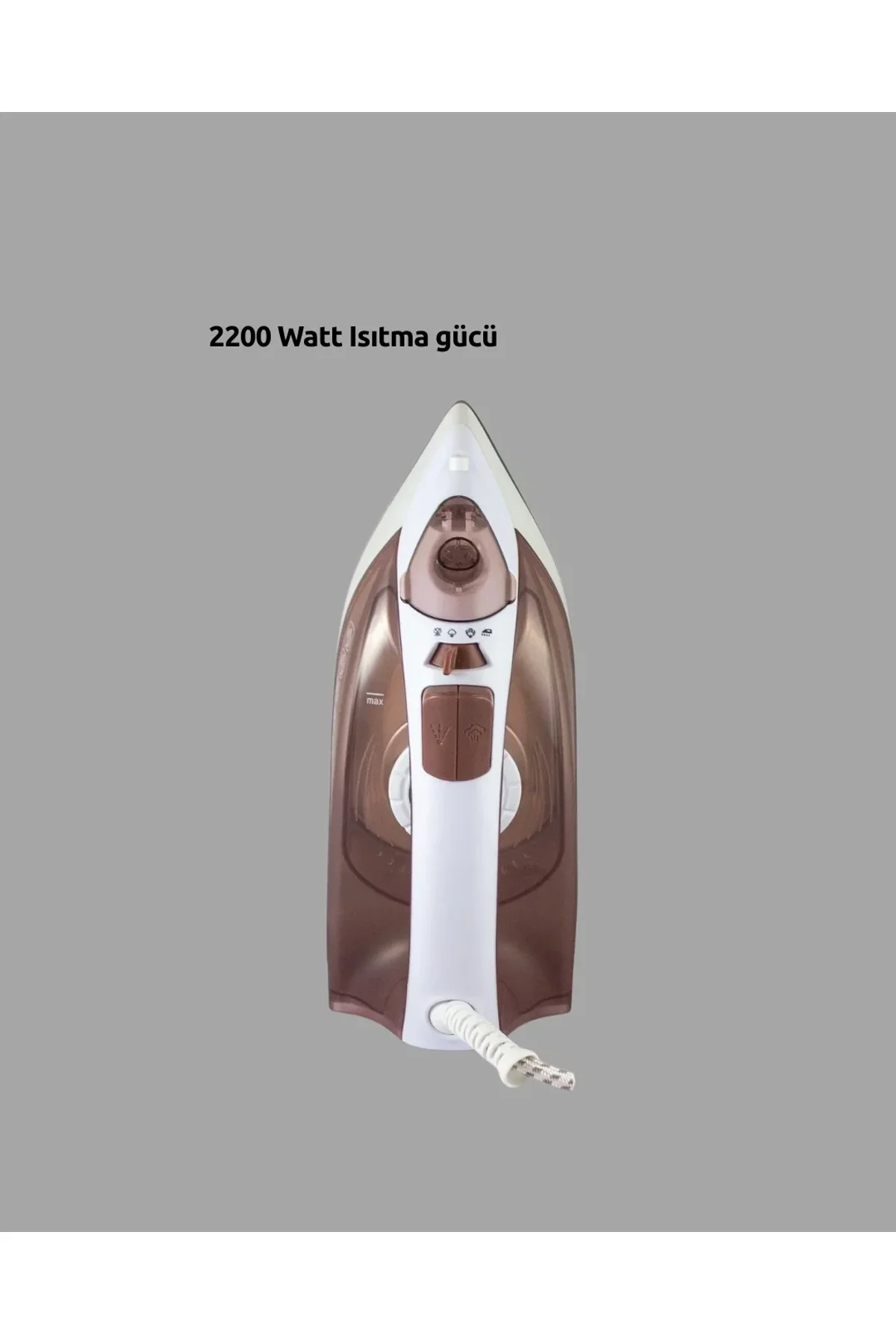 Buharlı Ütü 2200w Seramik Taban 300 Ml Kahverengi Dikey Ütüleme - Just Cheap Store Görsel 5