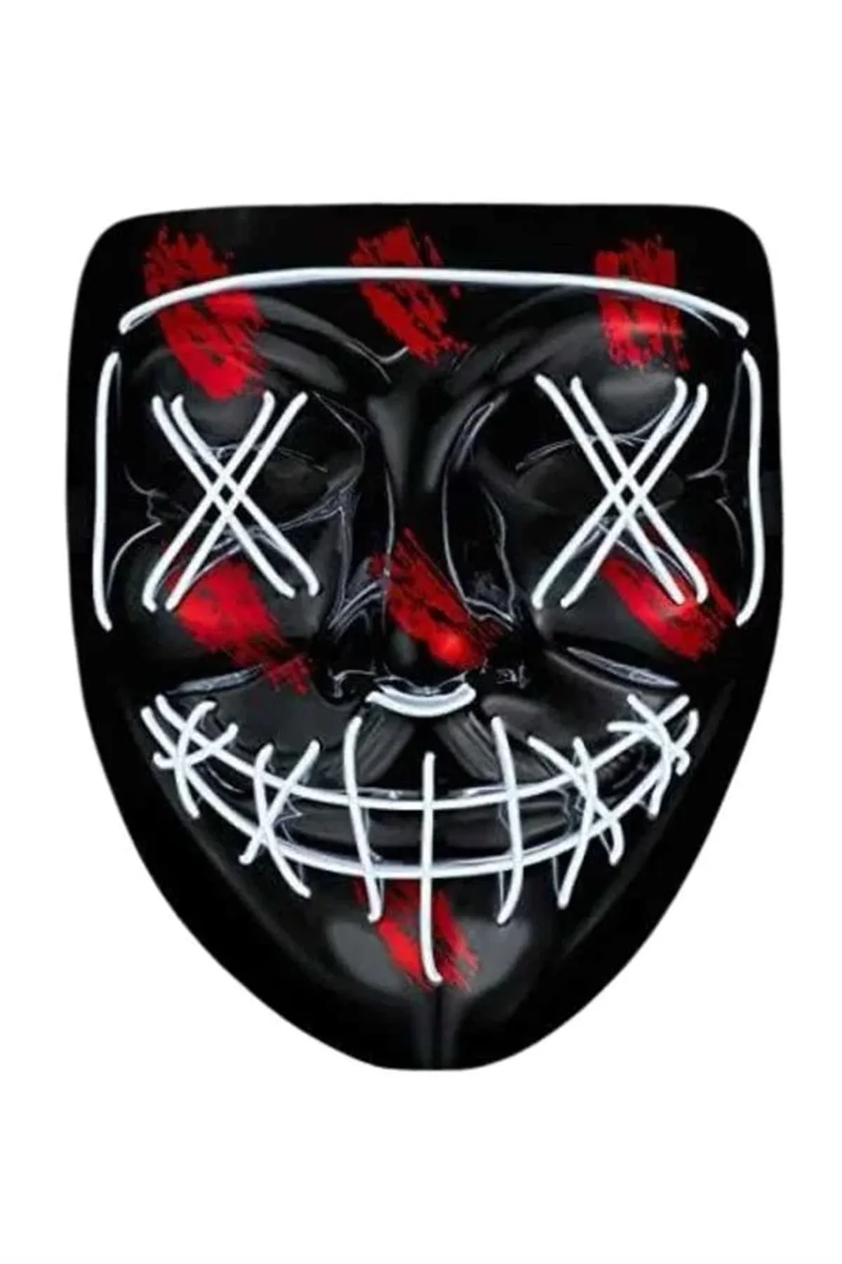Hallowen Parti Maskesi Neon Led Işıklı Maske 3 Modlu Cadılar Bayramı Maskesi - Just Cheap Store Görsel 2