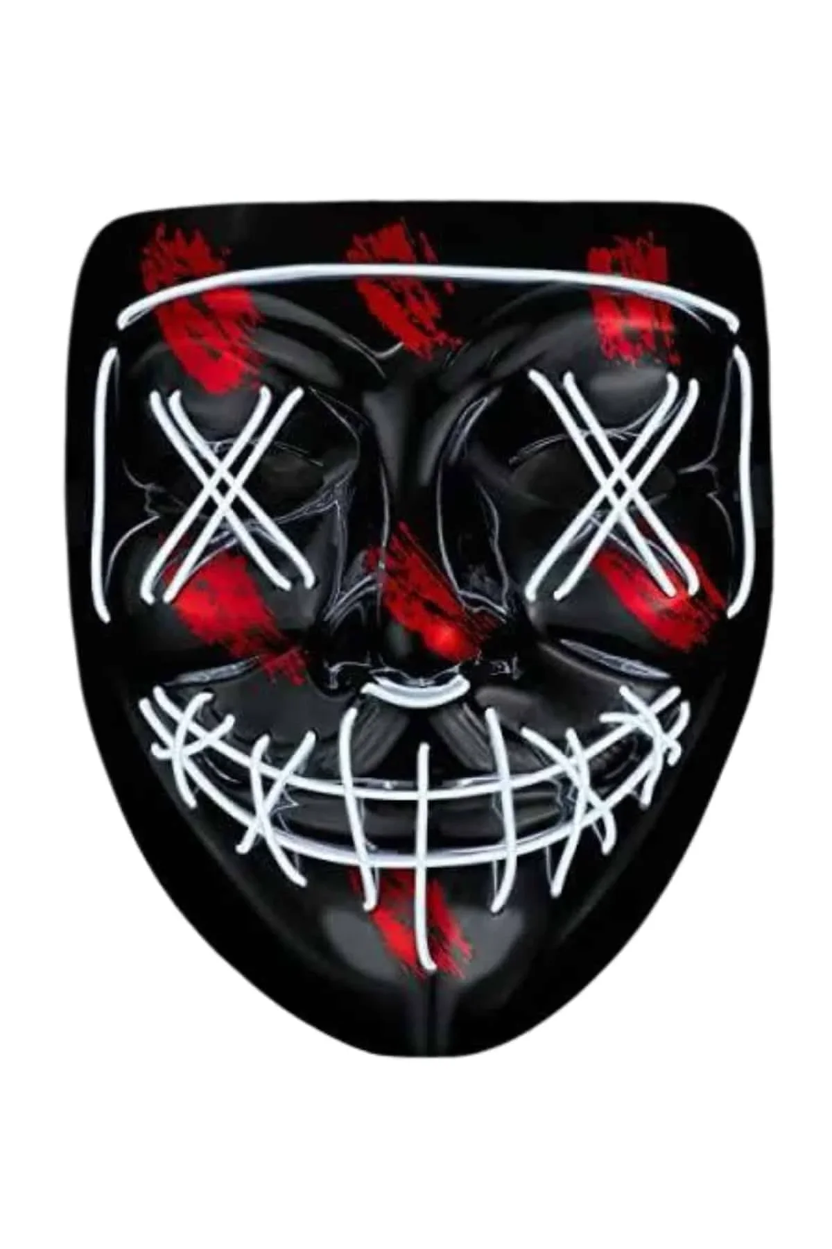 Hallowen Parti Maskesi Neon Led Işıklı Maske 3 Modlu Cadılar Bayramı Maskesi - Just Cheap Store Görsel 3
