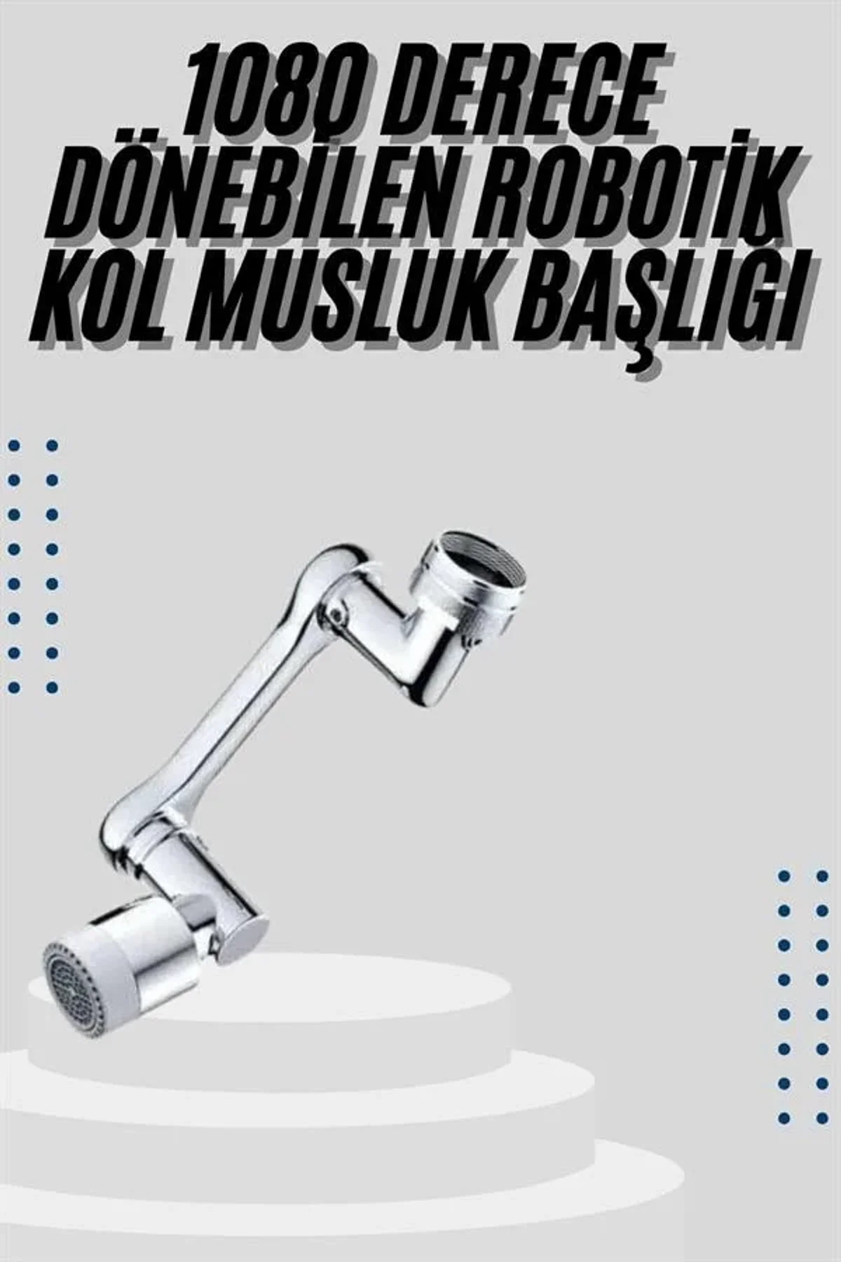 Mutfak Musluk Başlığı 1080 Derece Dönebilir Oynar Başlıklı Musluk Aparatı - Just Cheap Store Görsel 3