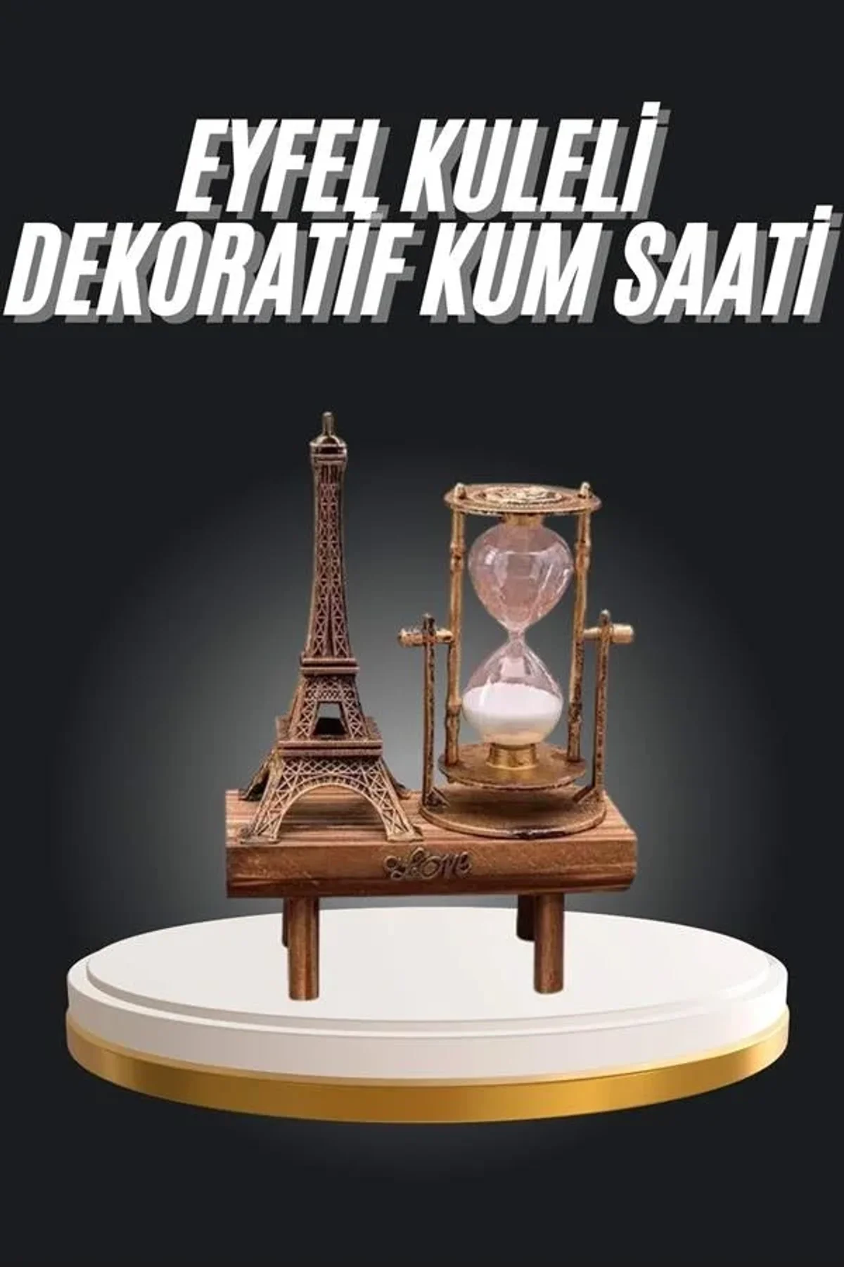 Eyfel Kuleli Kum Saati Dekoratif Hediyelik Eşya Retro Eyfel Kulesi - Just Cheap Store Görsel 3