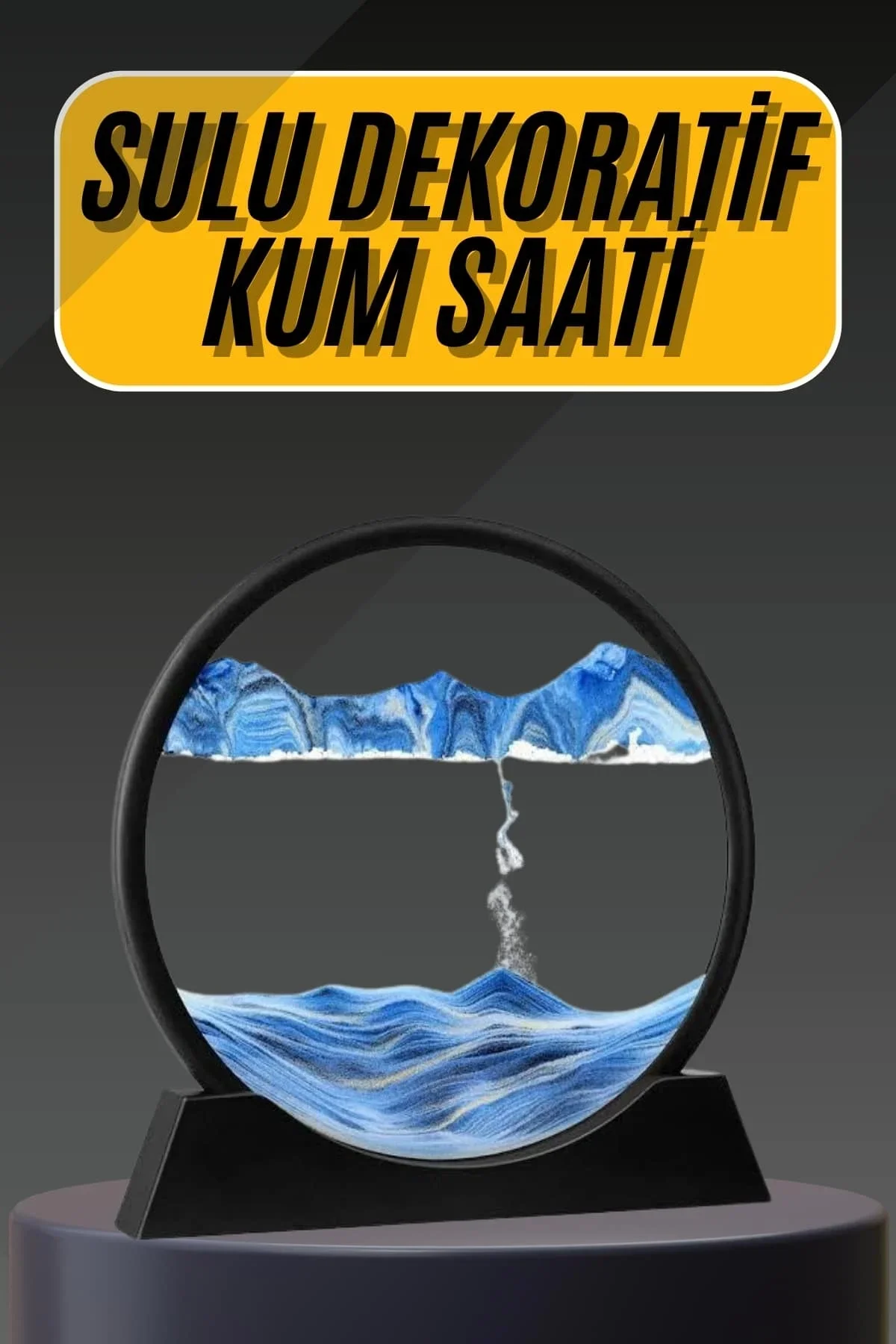 3d Led Işıklı Kum Saati Gece Lambası Hareketli Sulu Kum Saati Dekoratif - Just Cheap Store Görsel 2
