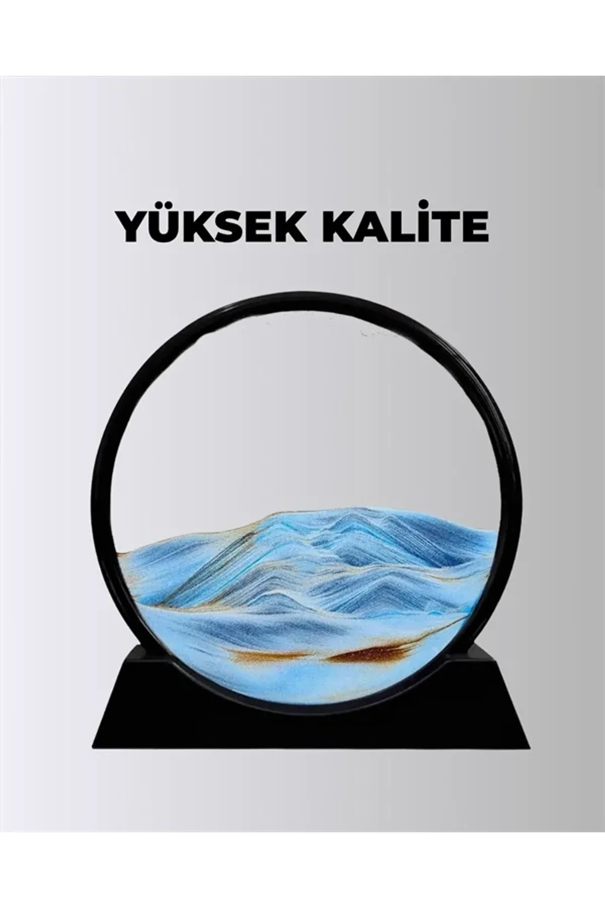 Rahatlatıcı Kum Sanatı – Yuvarlak Cam Çerçeveli Hareketli Kum Resmi, Ofis Ve Ev İçin Etkileşimli Mas - Just Cheap Store Görsel 4