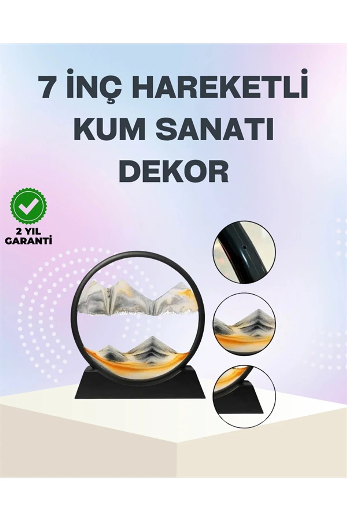 Zihin Açıcı Kum Manzarası – 3d Dinamik Kum Tablosu, Dekoratif, Dönüştükçe Yenilenen Sakinleştirici S