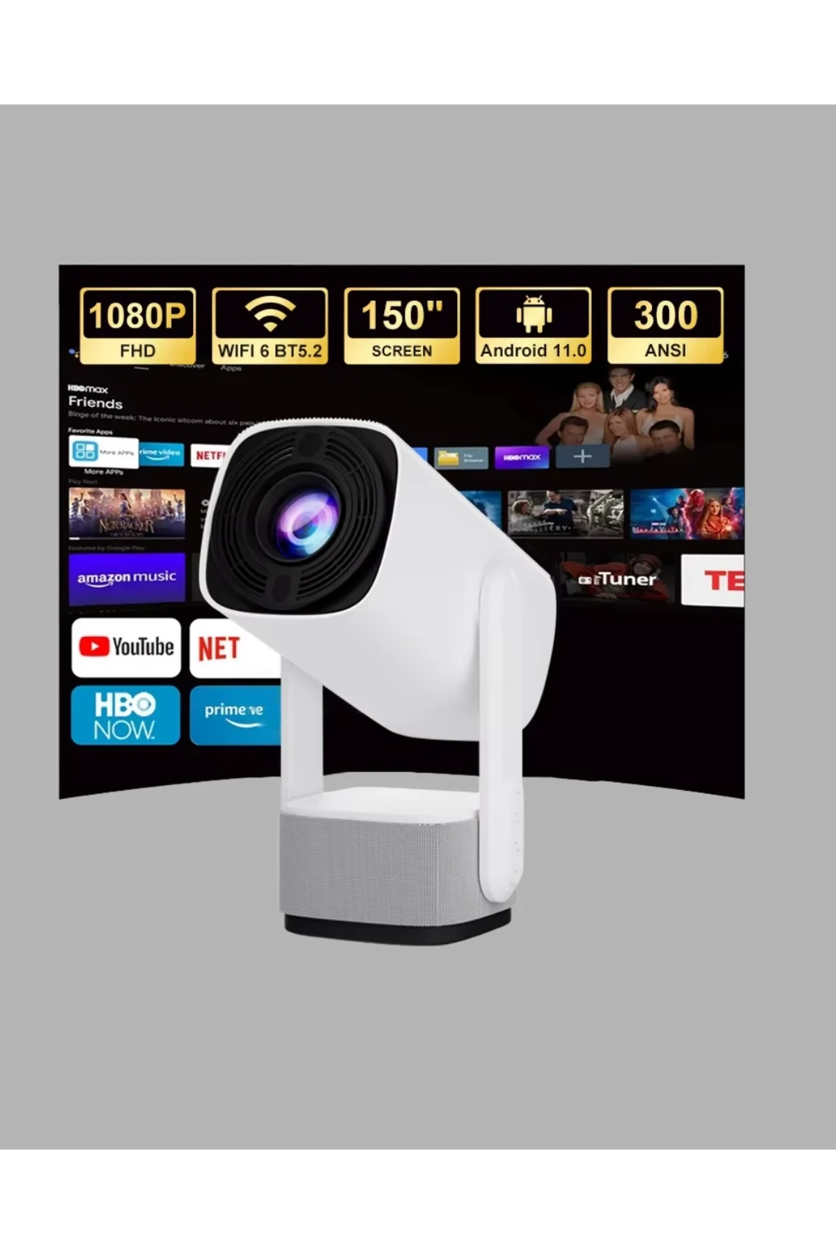 Hd 720p Projeksiyon Cihazı – Geniş Ekran, 10.000 Saat Ampul Ömrü, Ev Sineması Deneyimi - Just Cheap Store Görsel 2