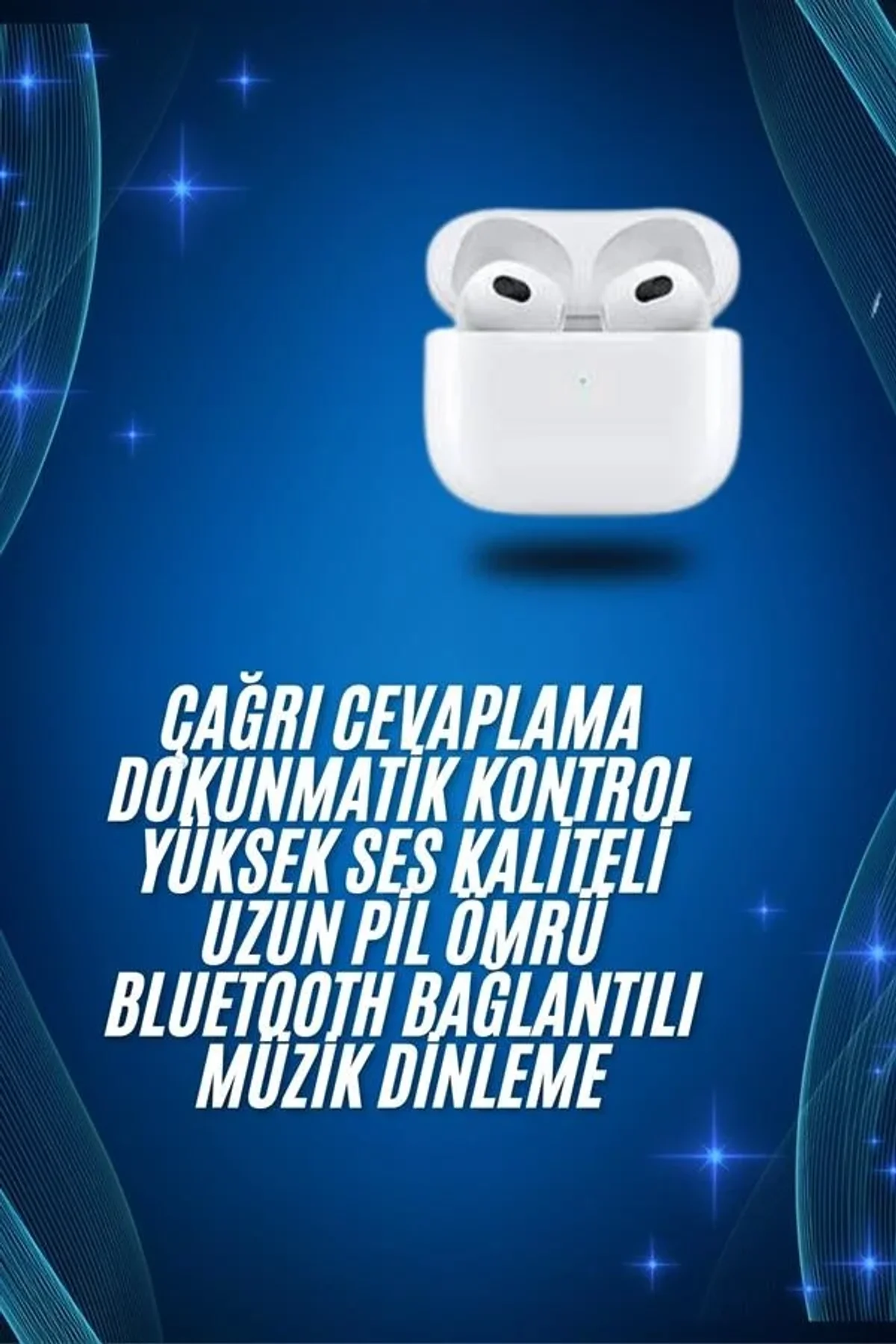 3.nesil İos Android Uyumlu Bluetooth 5.0 Beyaz Çağrı Cevaplama - Just Cheap Store Görsel 2