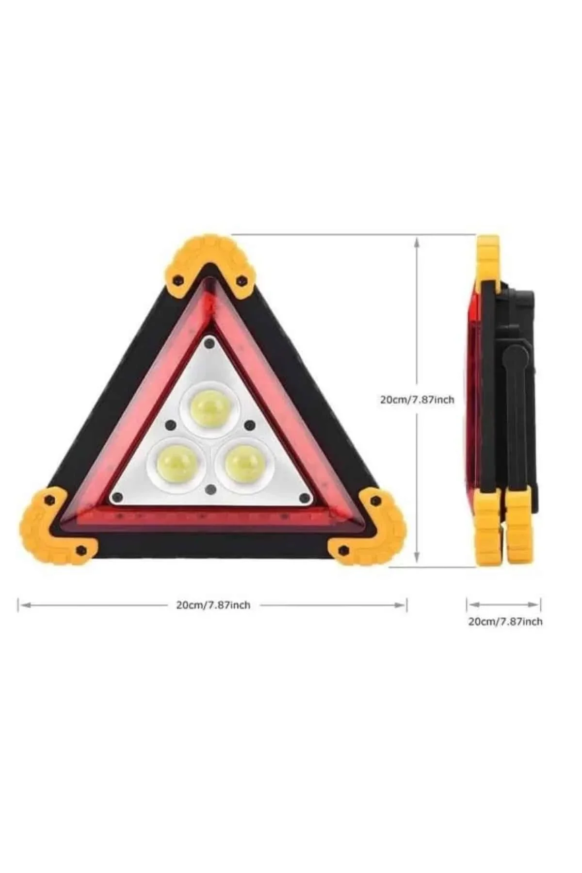 Işıklı Üçgen Reflektör Led Projektör Acil Durum Feneri Flaşör 500 Lümen - Just Cheap Store Görsel 5