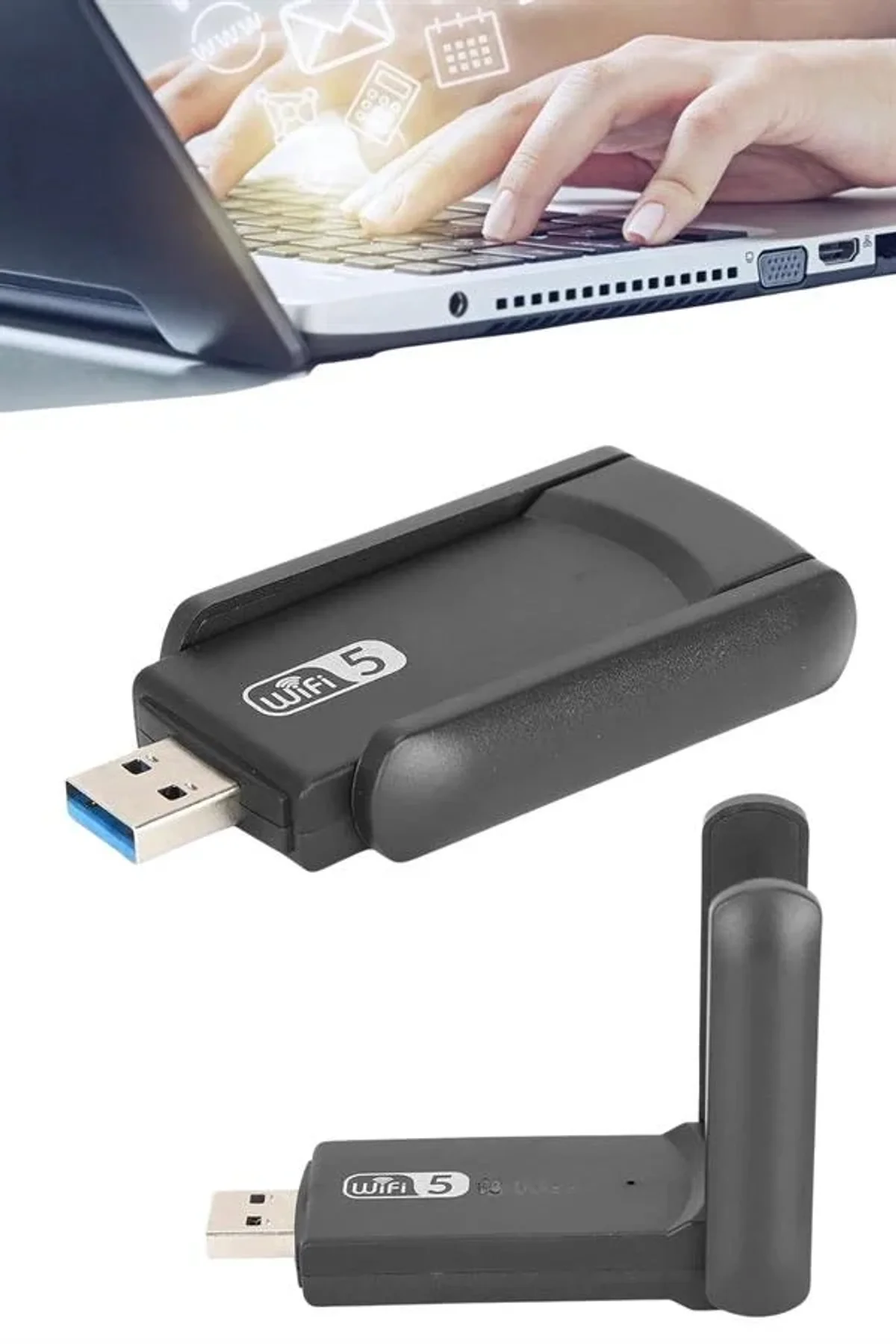 Wifi Adaptörü Bt5.0 Wifi 2'si Bir Arada Çift Bantlı Çift Anten - Just Cheap Store Görsel 5