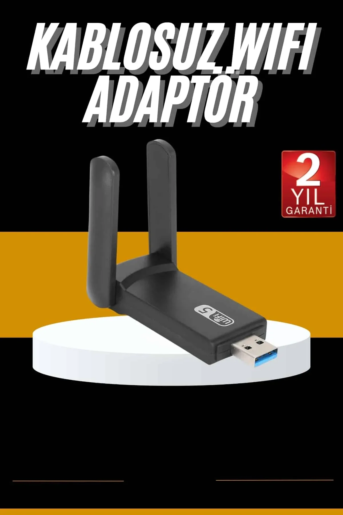 Mbps Wifi Alıcı Kablosuz Wifi Adaptörü Çift Band Çift Antenli - Just Cheap Store Görsel 2