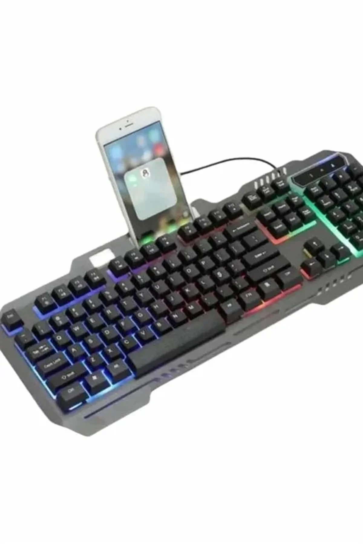 Işıklı Q Klavye Mouse Seti Siyah Klavye - Just Cheap Store Görsel 5