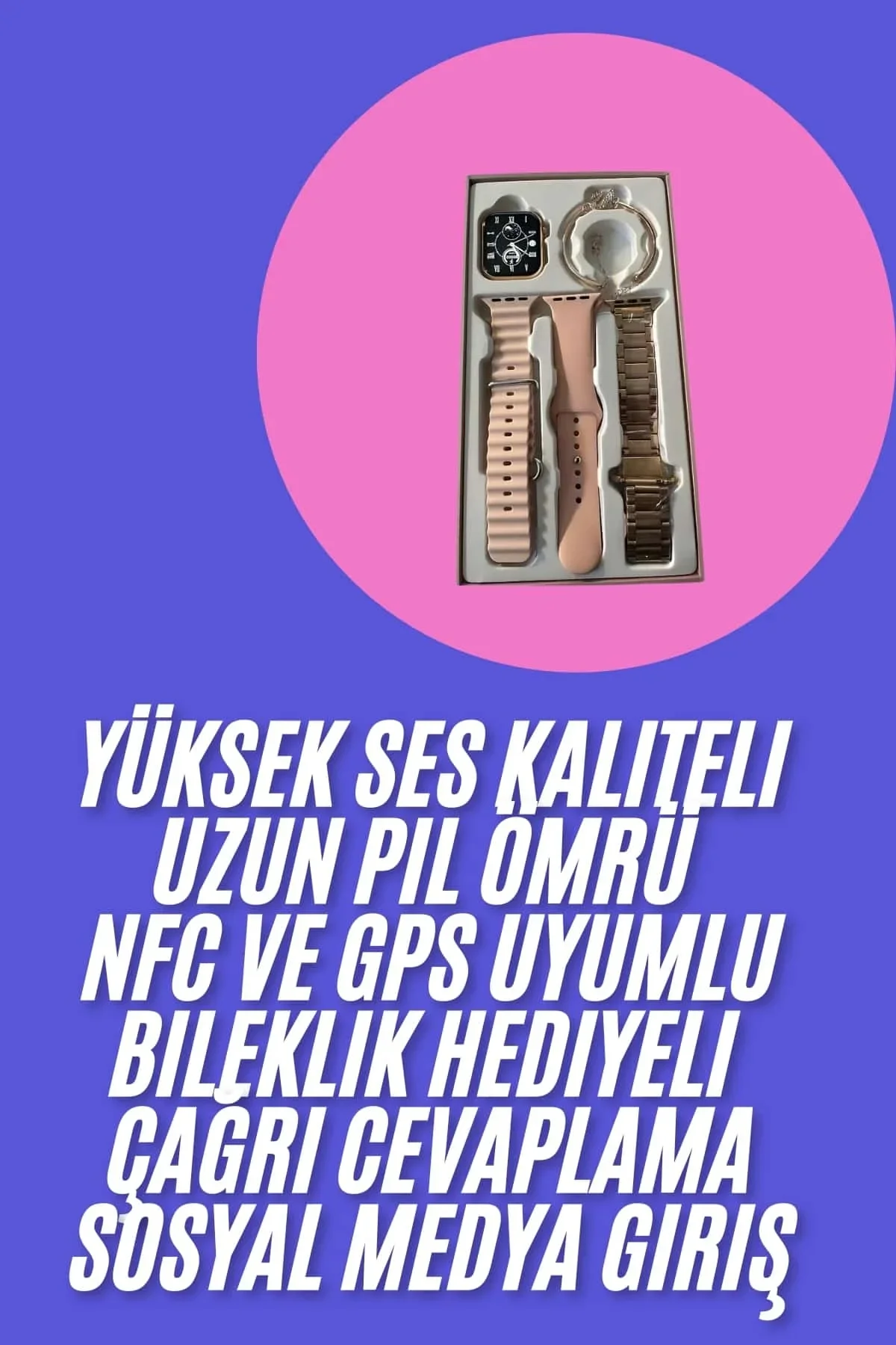 Genç Kızlara Özel Akıllı Saat 41 Mm Çağrı Cevaplayabilen Nfc Ve Gps Uyumlu - Just Cheap Store Görsel 3